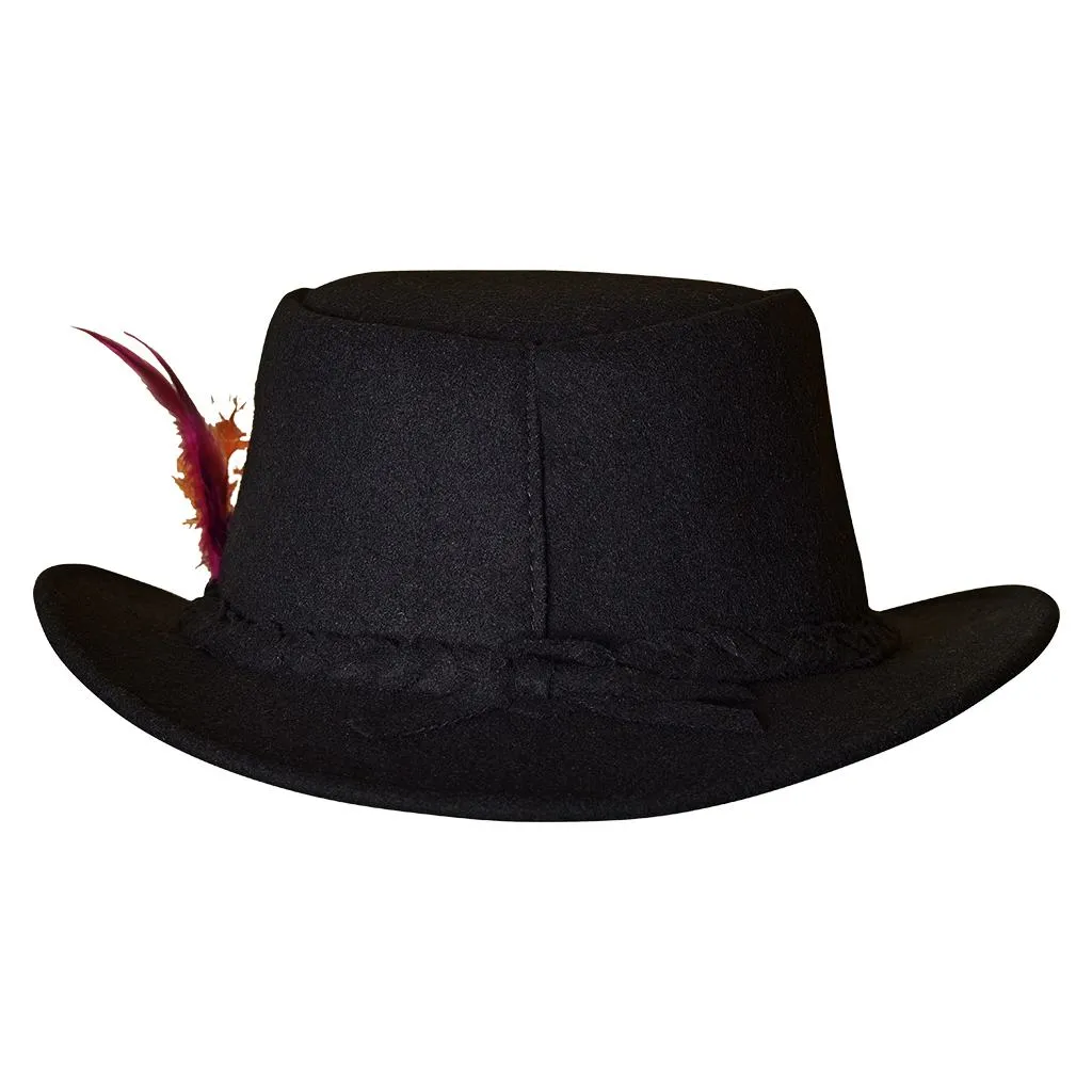 Traditional Bavarian Country Man Wool Hat Black