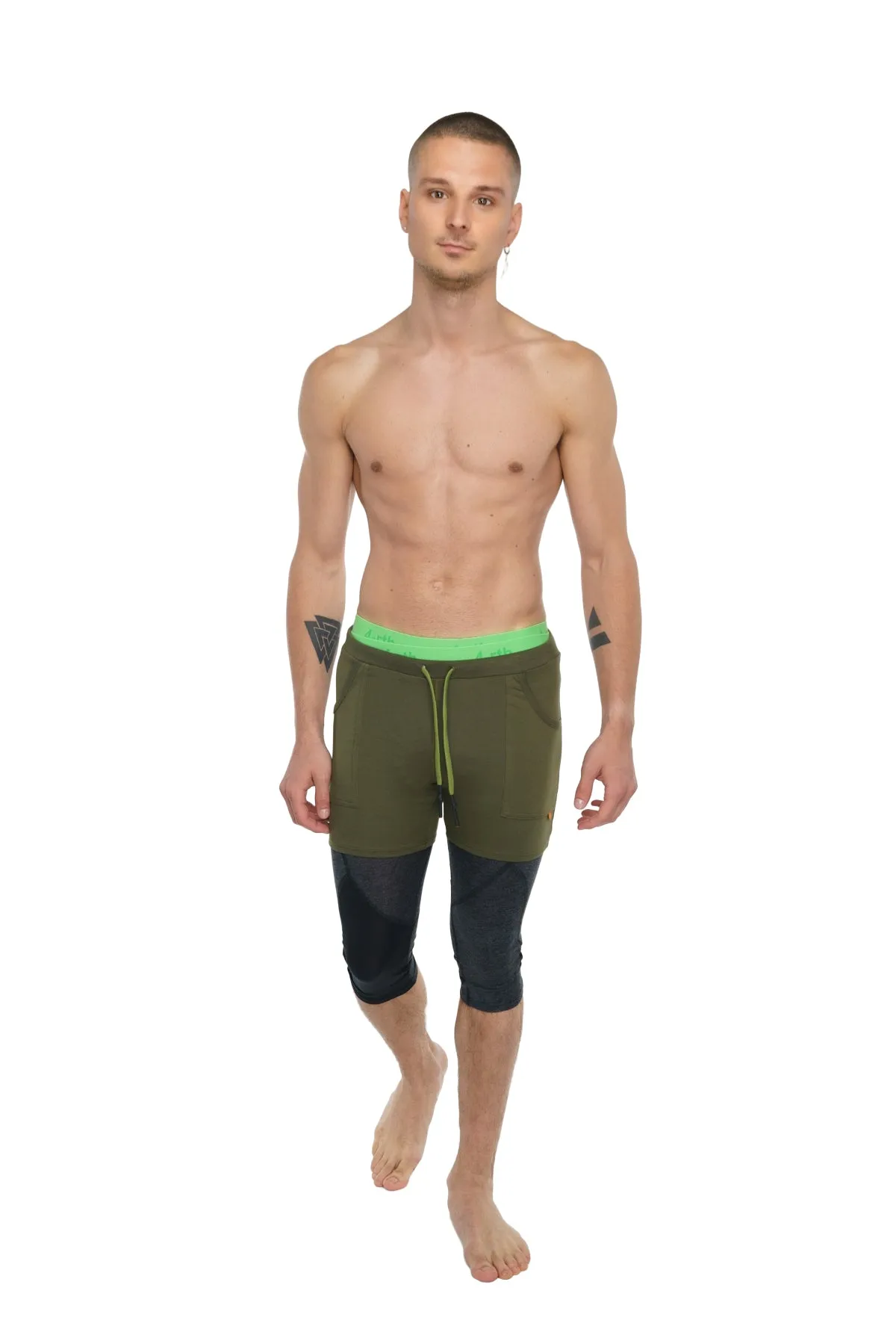 Transition Yoga Short (Army Green)