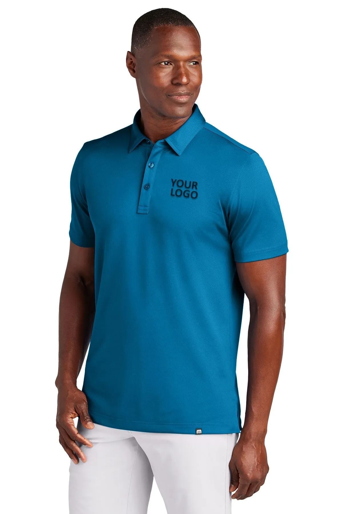 TravisMathew Cabana Solid Customized Polos, Classic Blue