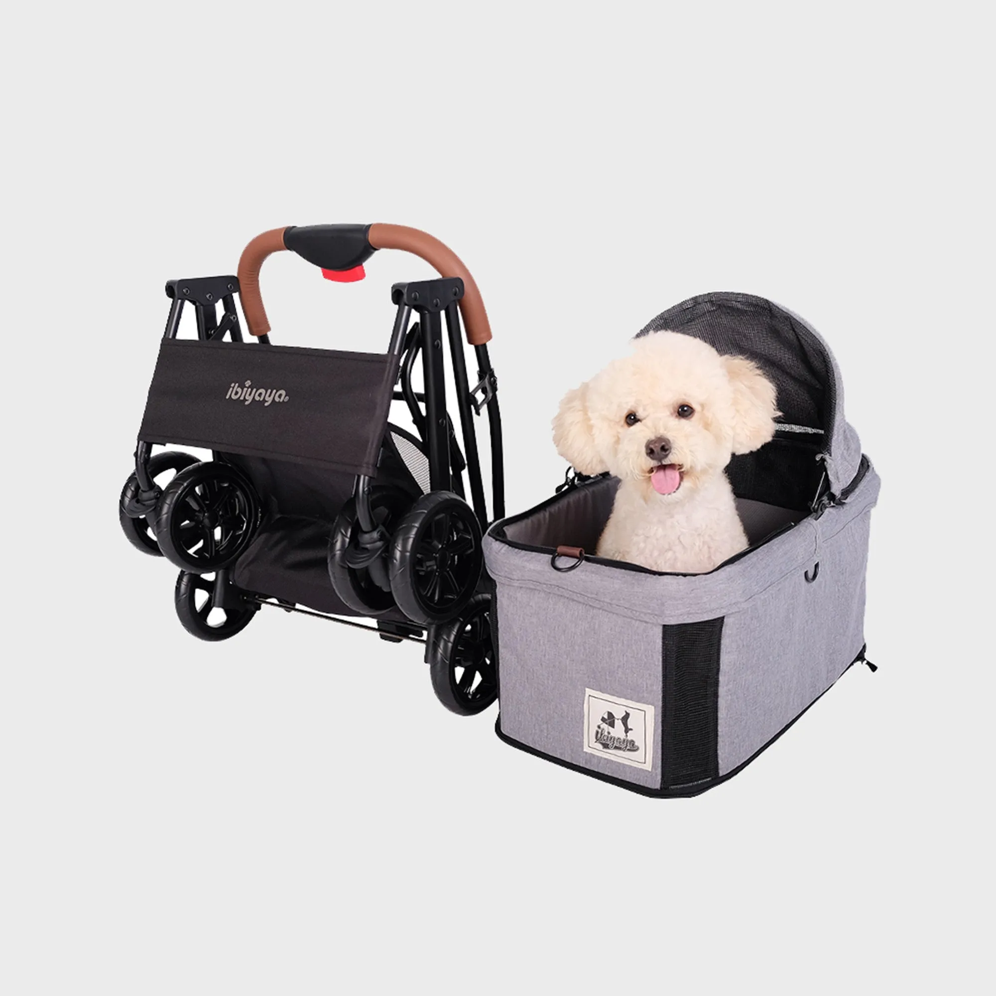 Travois Tri-fold Pet Travel System - Grey