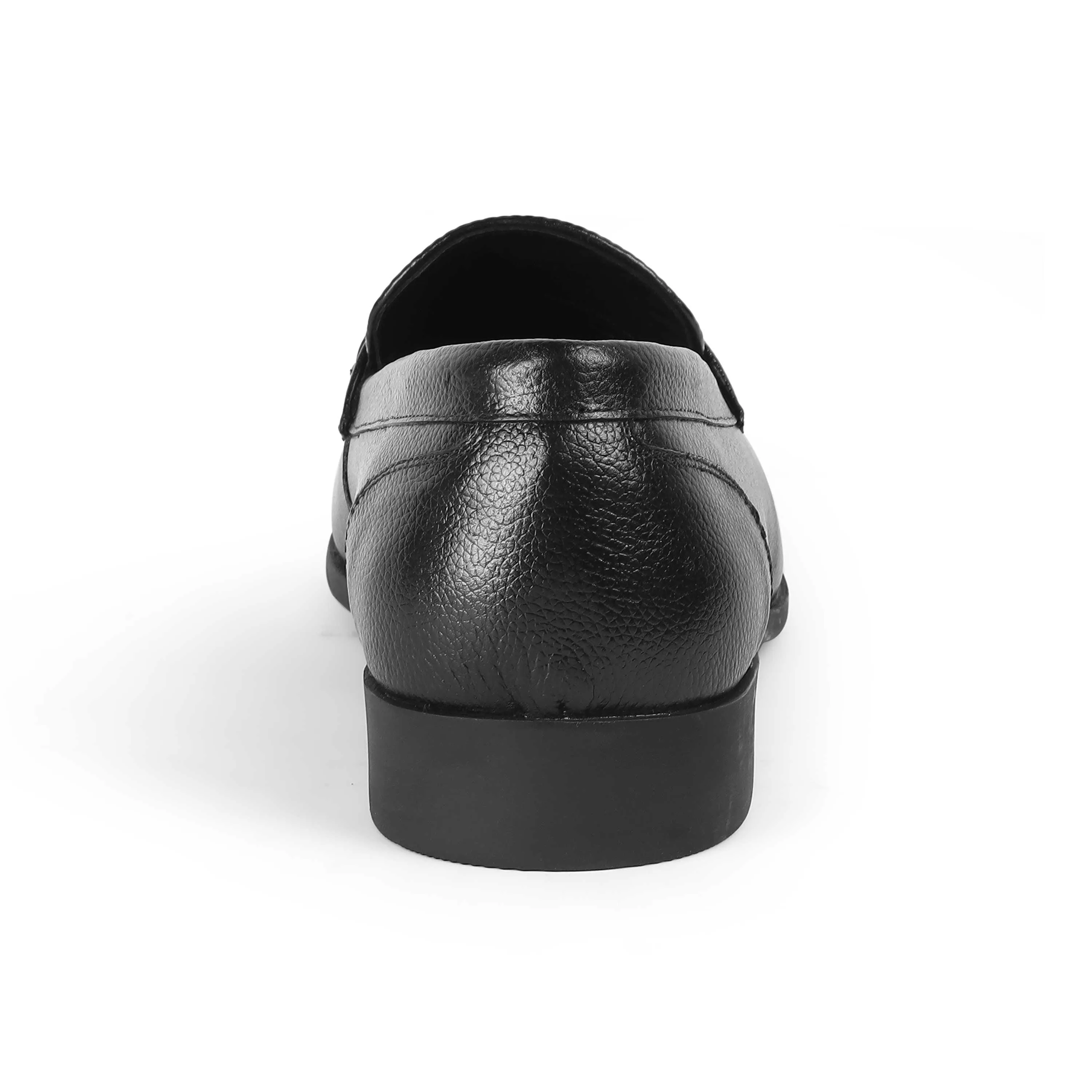 Tresmode Antli Black Men's Leather Loafers