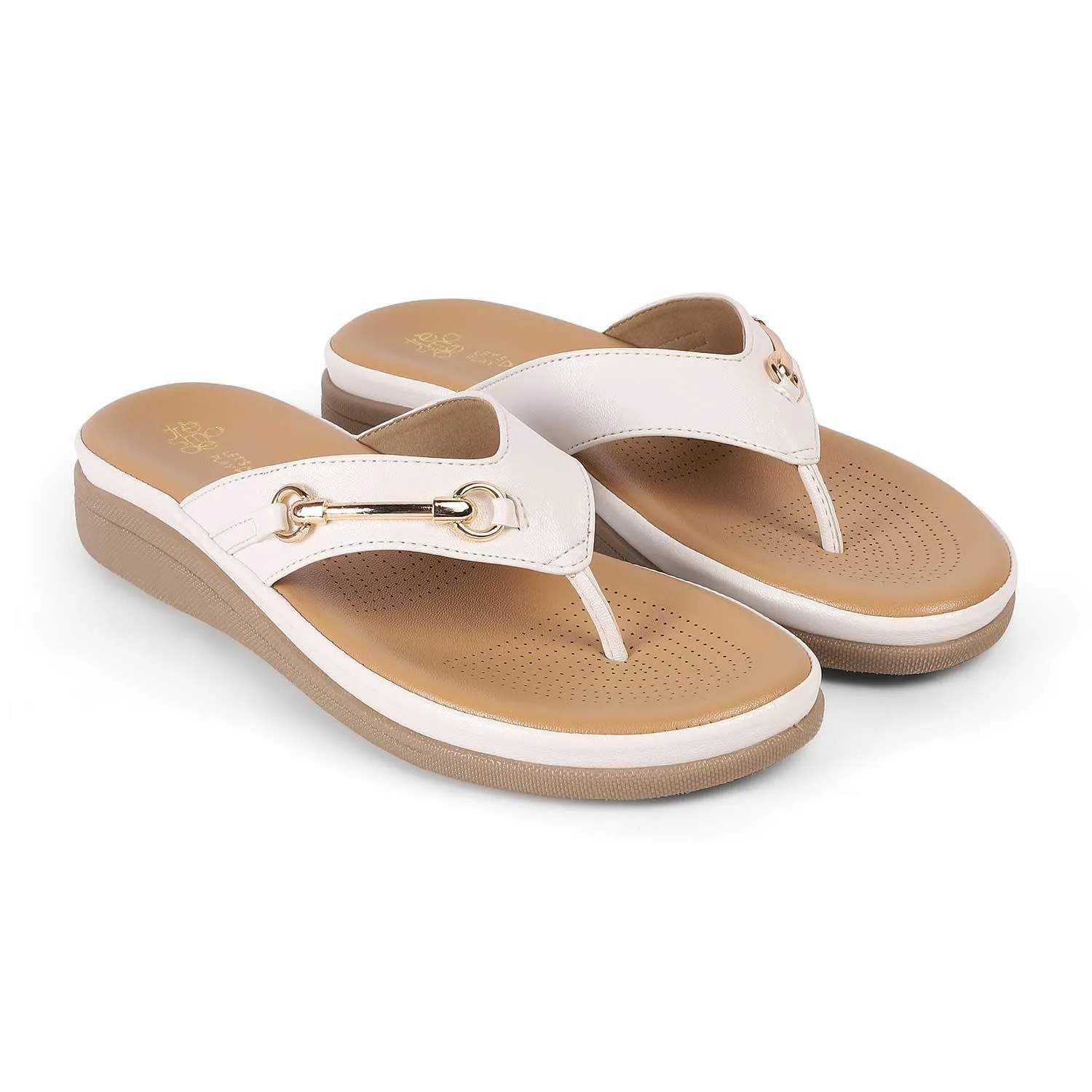 Tresmode Backs White Women's Casual Platform Flats