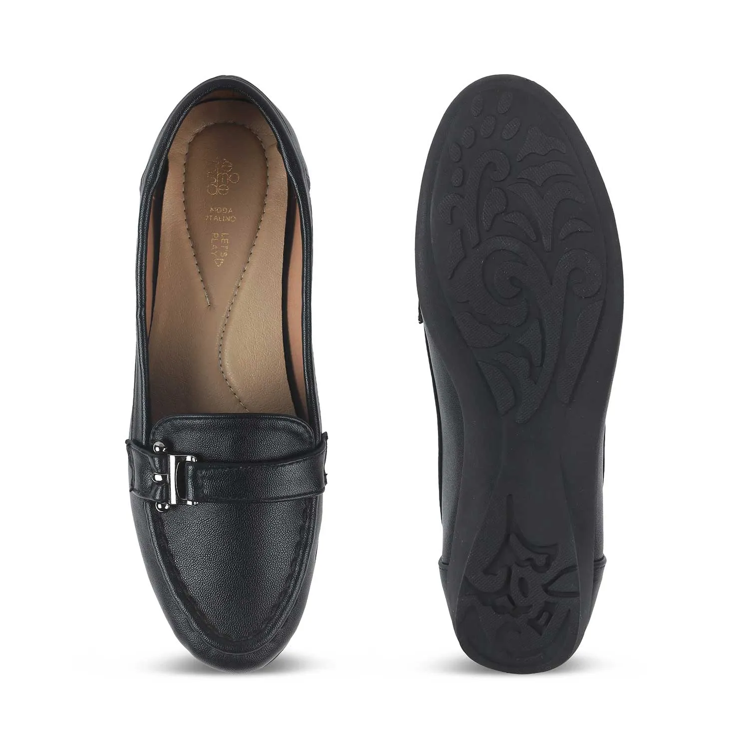 Tresmode Lasi Black Women's Casual Loafers