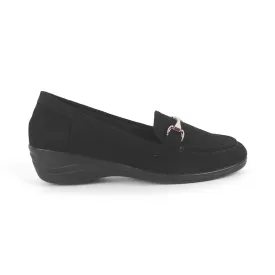 Tresmode Lucia Black Women's Casual Wedge Loafers