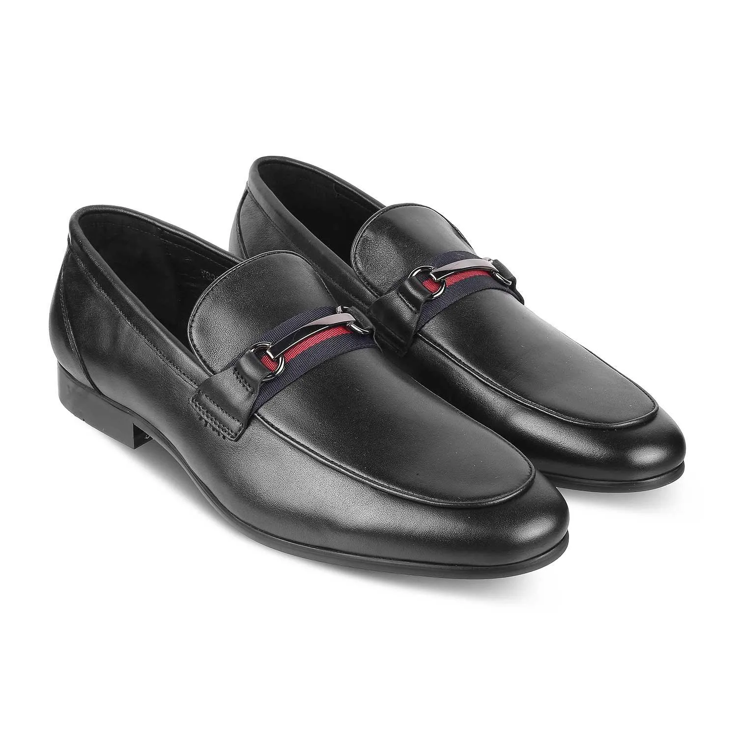 Tresmode Merci Black Men's Leather Loafers