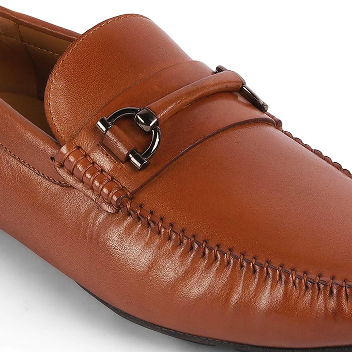 Tresmode Salvo Tan Men's Leather Driving Loafers