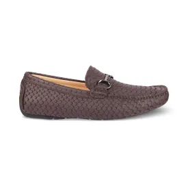 Tresmode Sofi Brown Men's Leather Driving Loafers