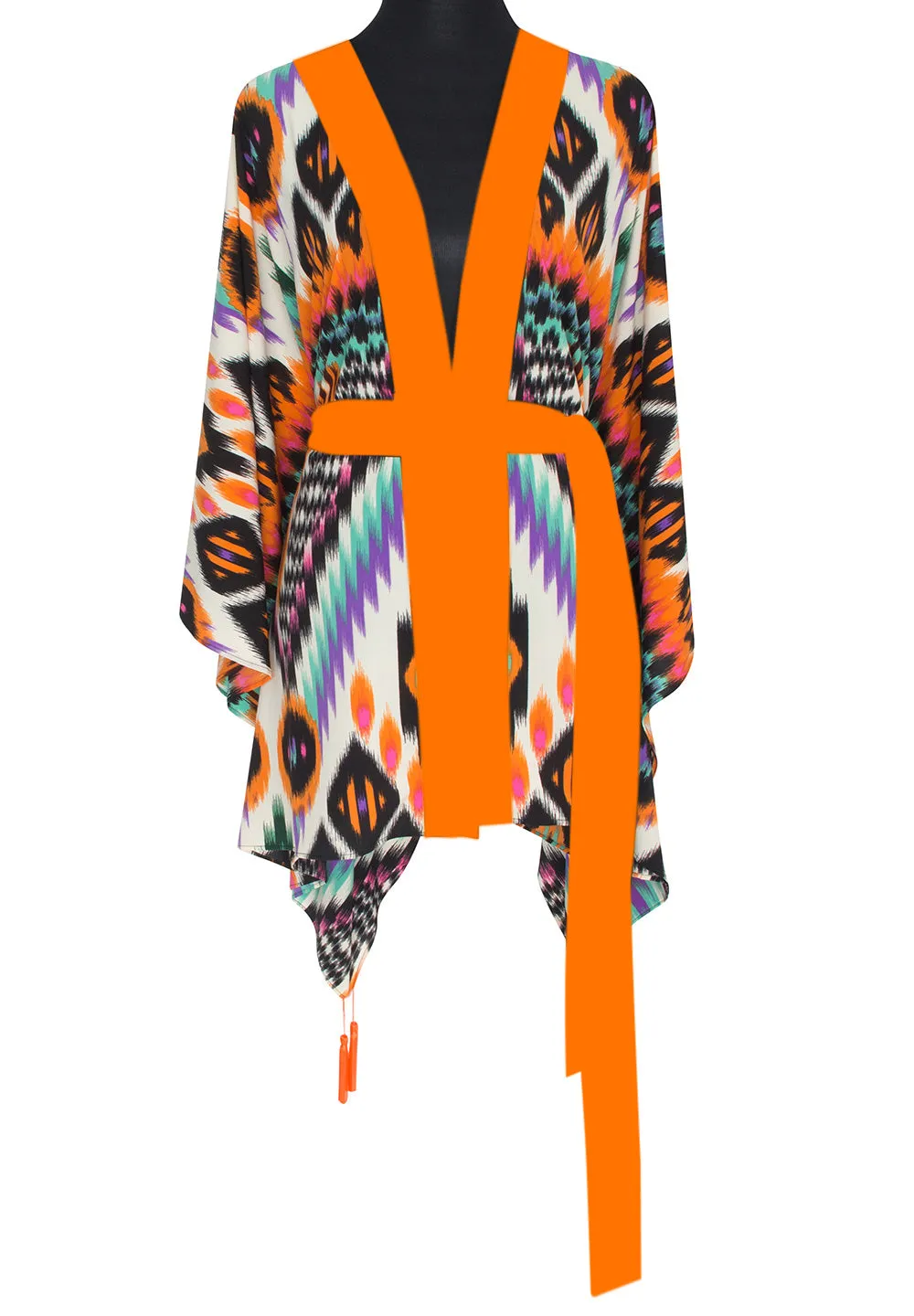 Tribal – Orange Apache Kimono Evil Eye (Neon Orange)