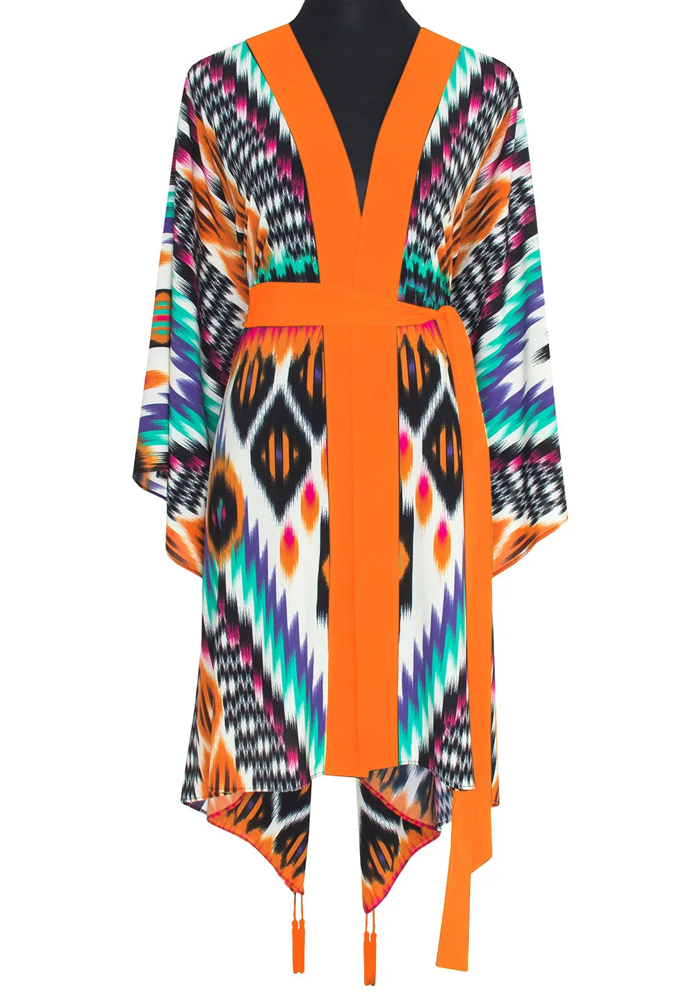 Tribal – Orange Apache Kimono Evil Eye (Neon Orange)