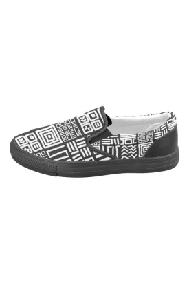 Tribal Pattern Men's Slip-on Canvas Shoes