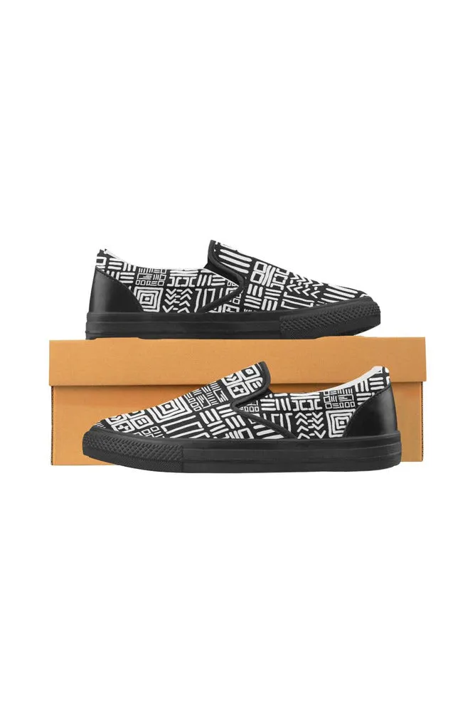 Tribal Pattern Men's Slip-on Canvas Shoes