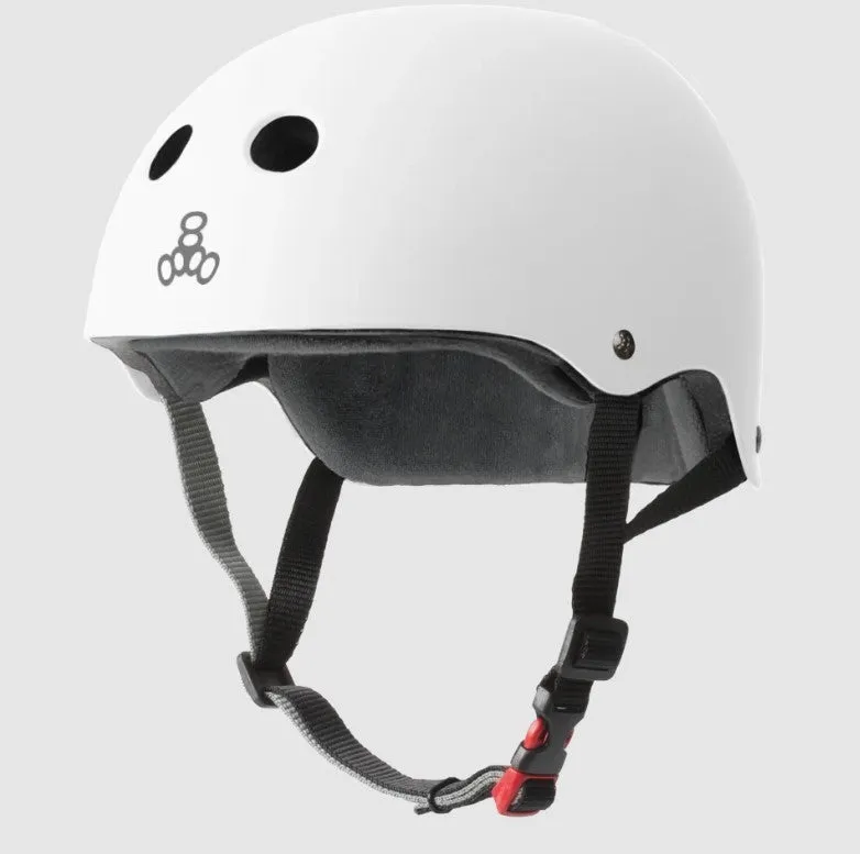 Triple Eight Certified Sweat Saver Helmet White Matte