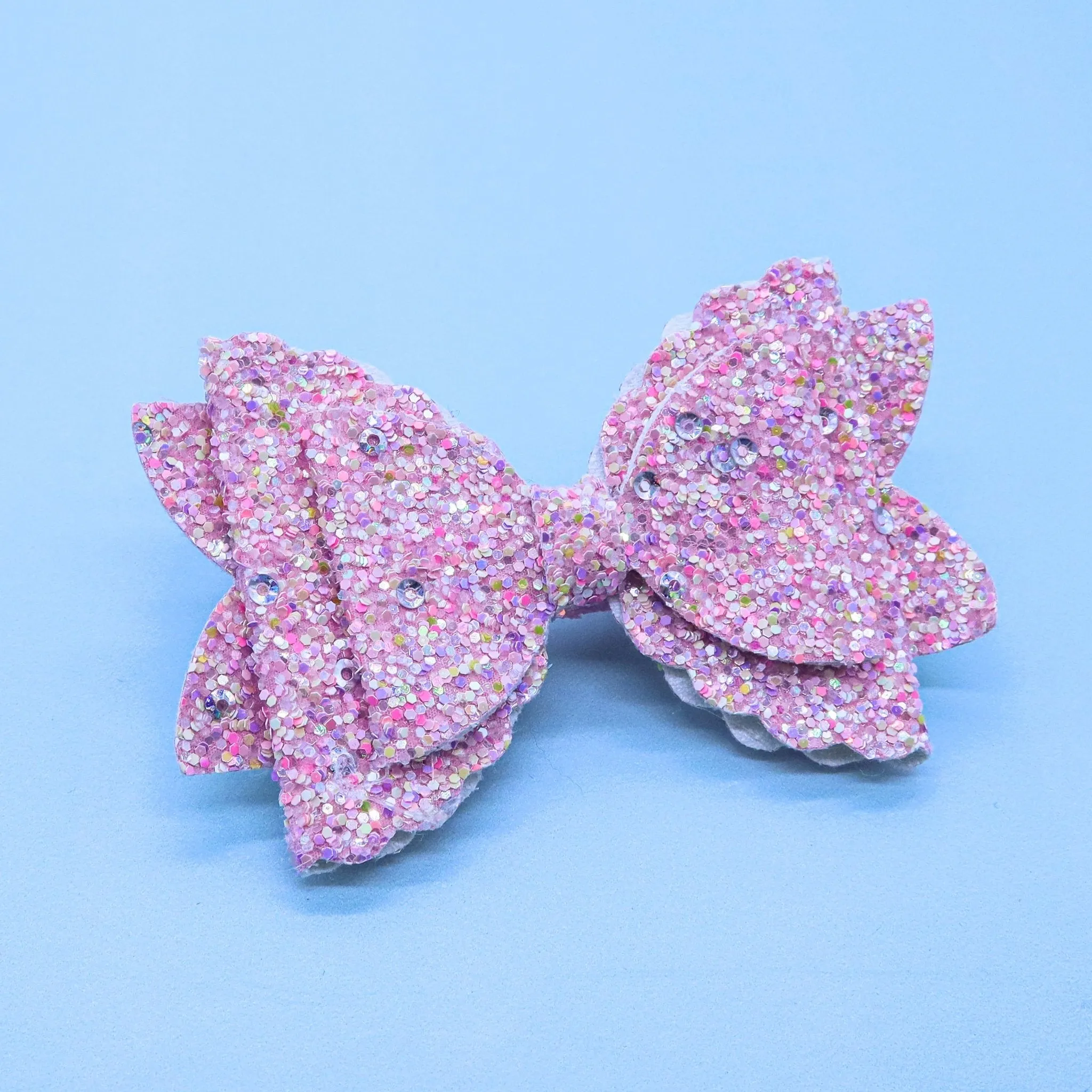 Triple Layer Heavy Glitter Hair Bow