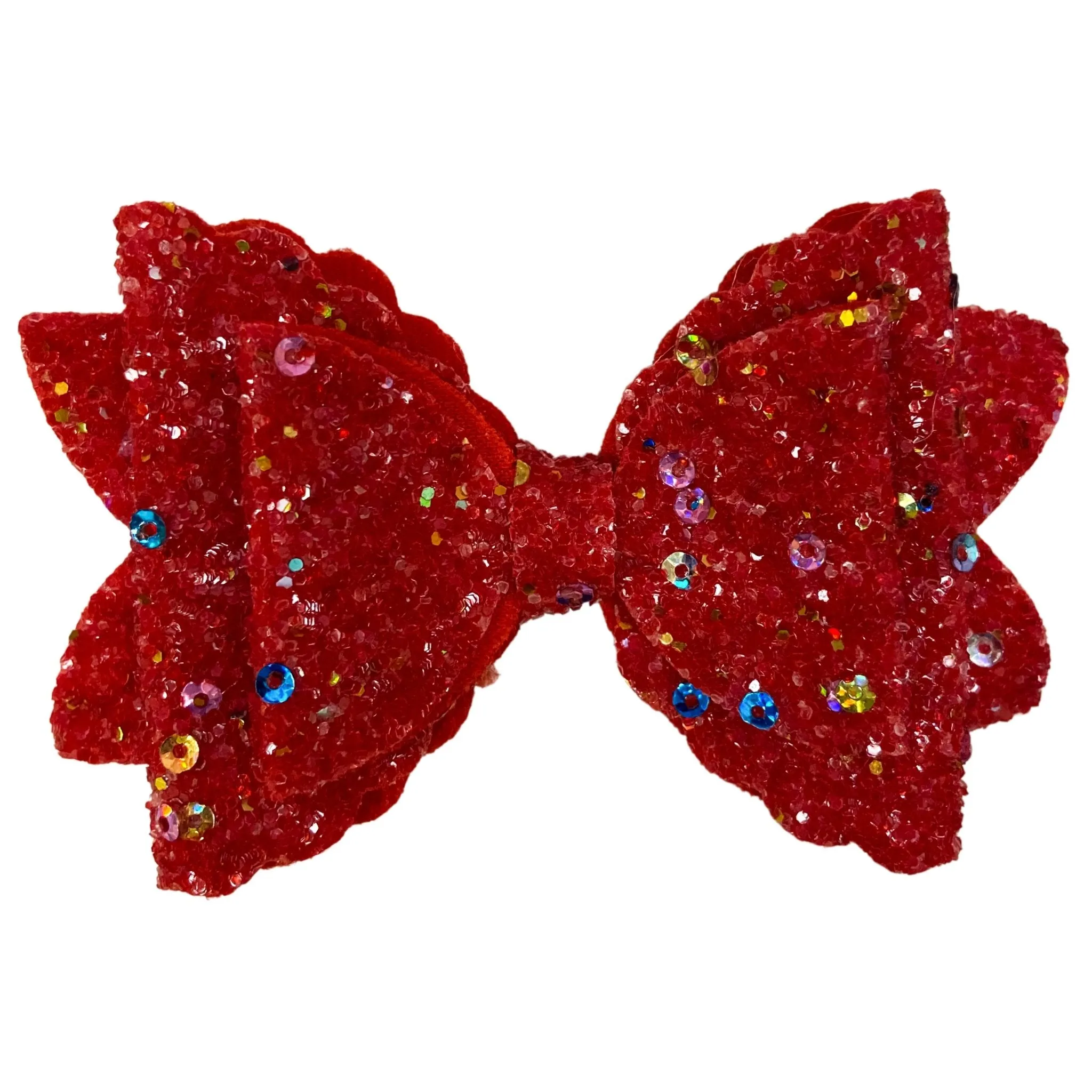 Triple Layer Heavy Glitter Hair Bow