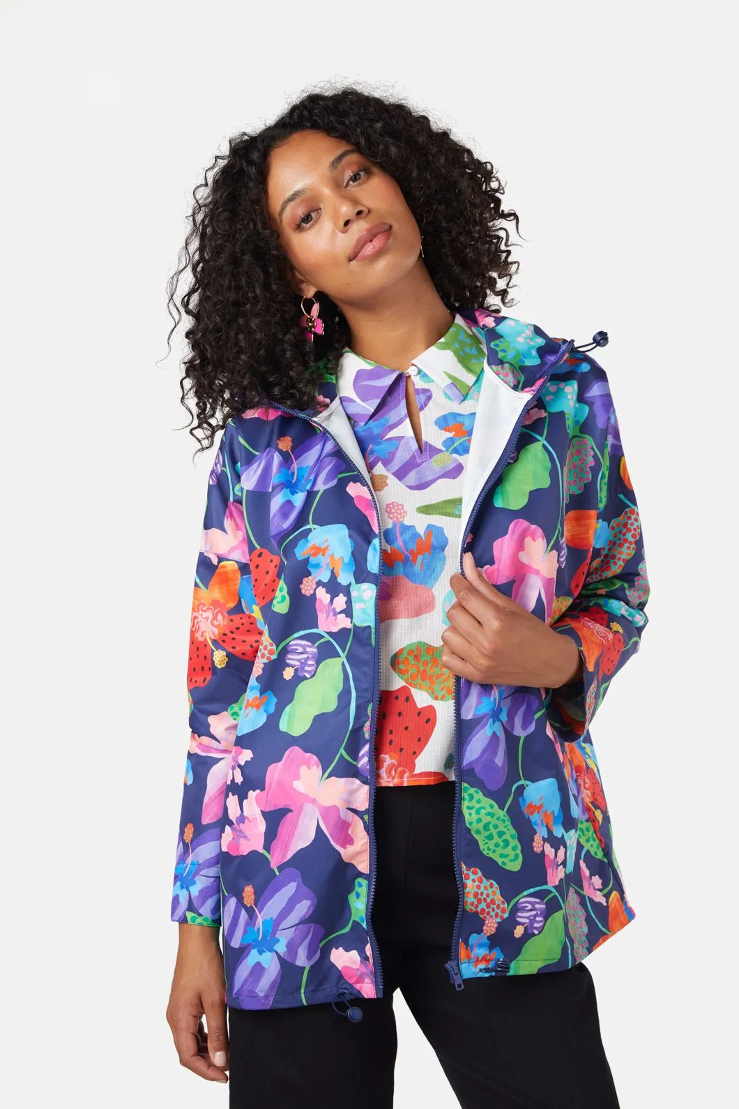 Trippy Flowers Raincoat