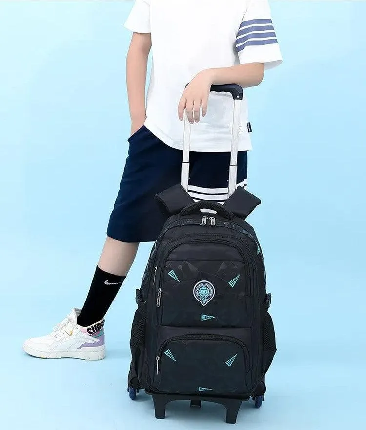 Trolley School Backpack – Children’s Wheels Rolling Bag – KL0691