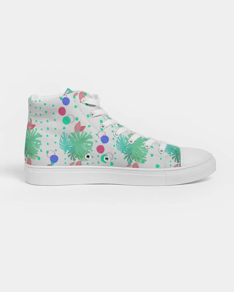 Tropical Leaves N Dots Hightop Sneakers