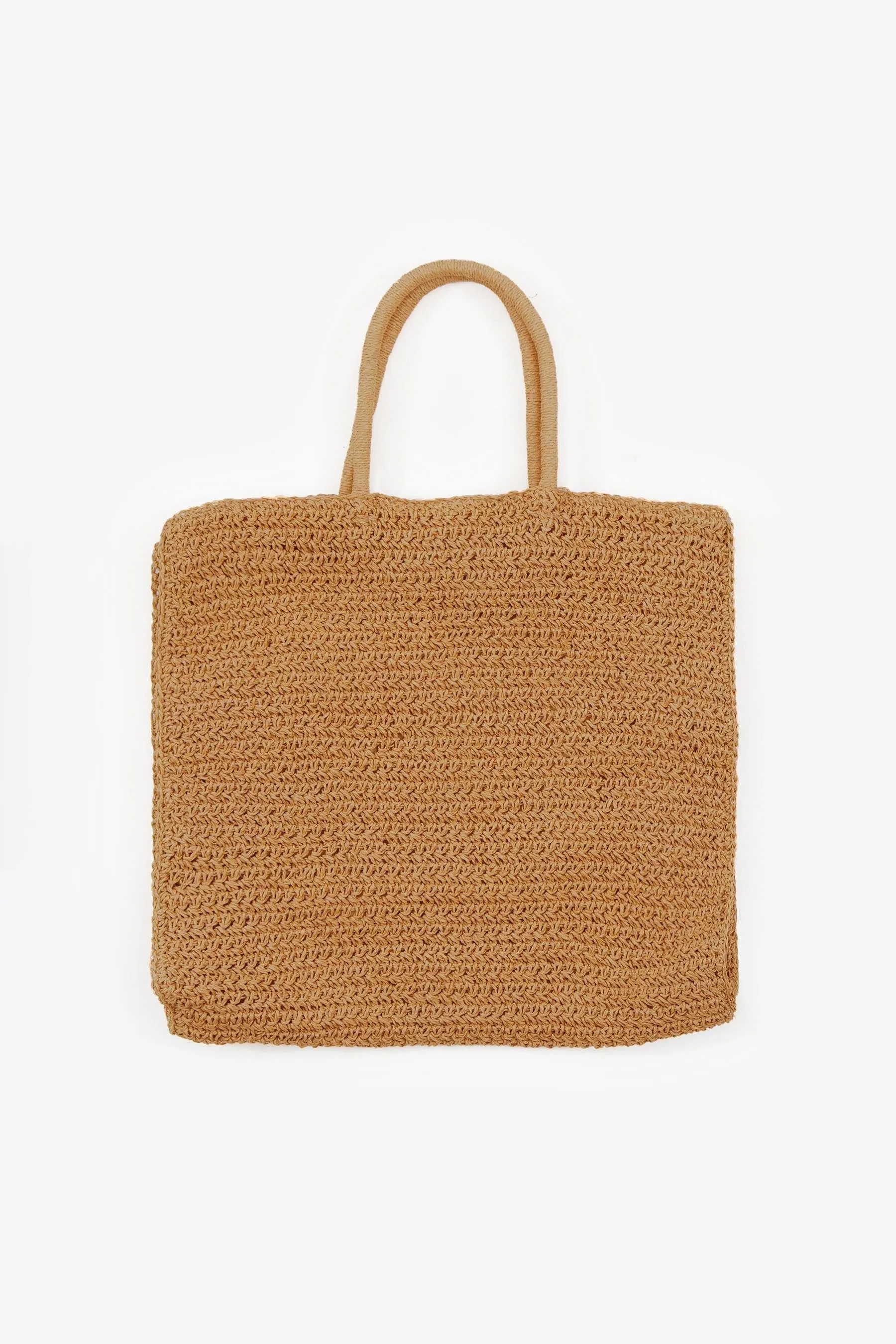 Tropical Straw Square Bag