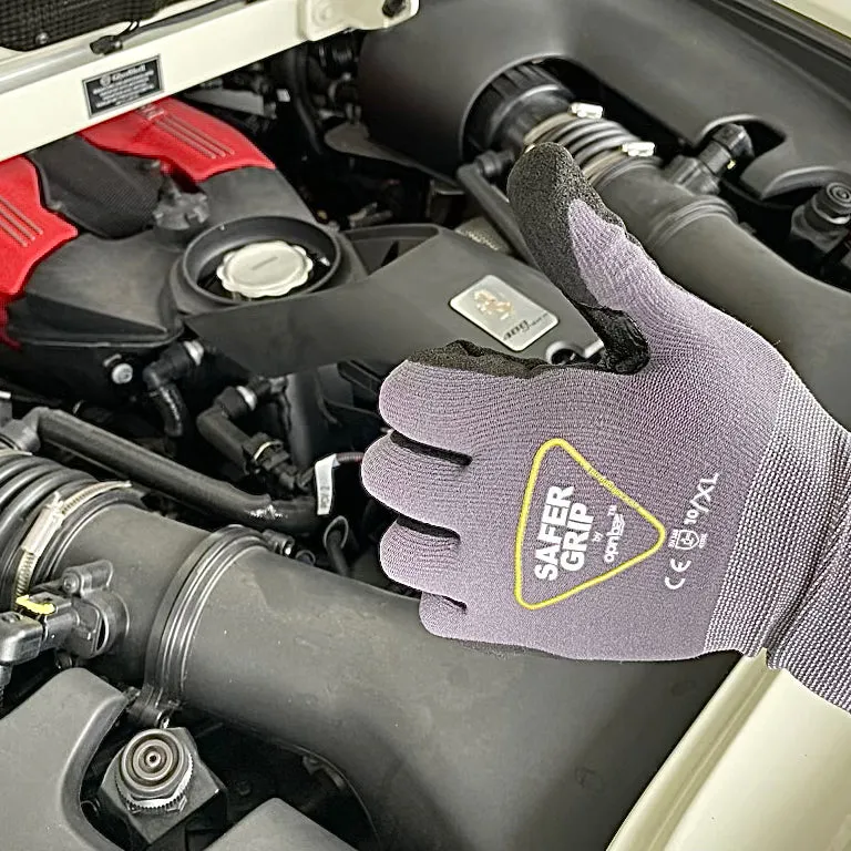 Truck Driver Gloves - Nitrile Coated Gloves with Touchscreen - Safer Grip by OPNBAR™ (2-Pack)