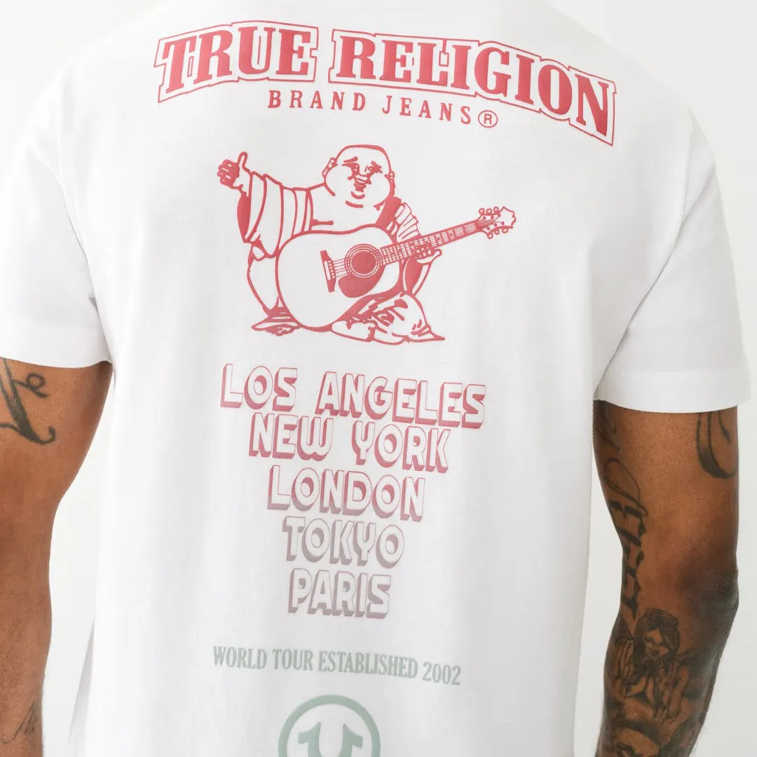 TRUE RELIGION Ombre Logo Crew Graphic T-Shirt