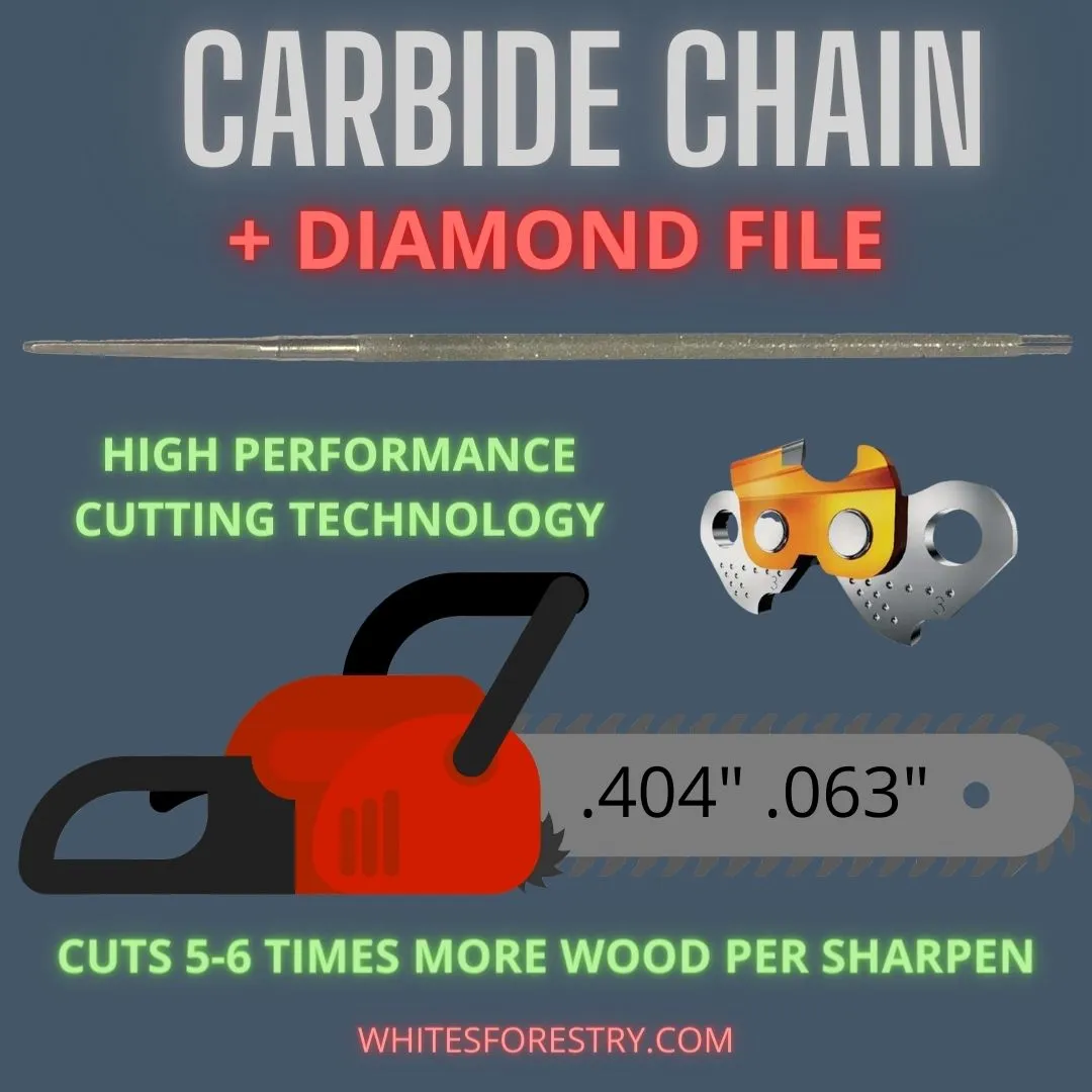 Tungsten Carbide Chain   Diamond File .404" .063" Full Chisel