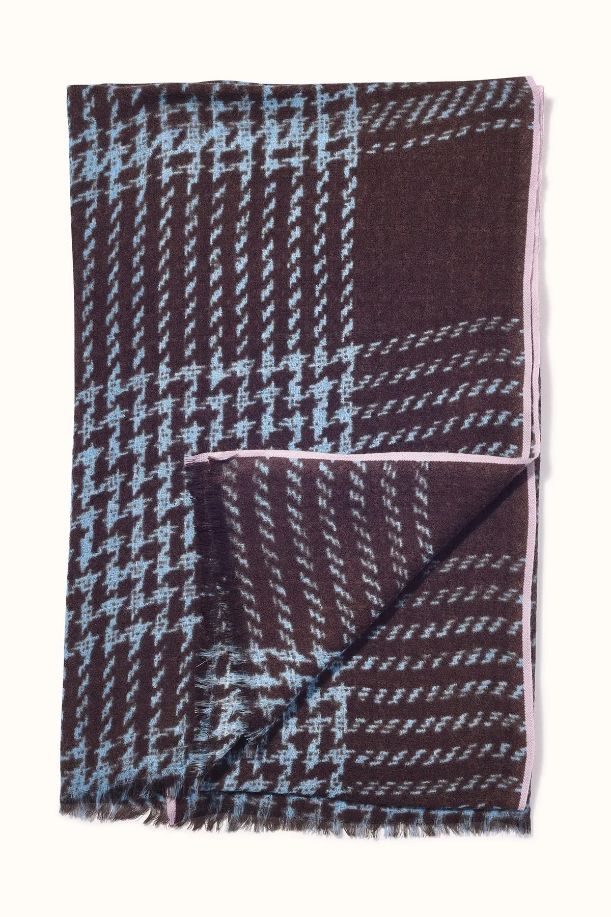 TWEED CHECK WOOL SCARF BY EPICE