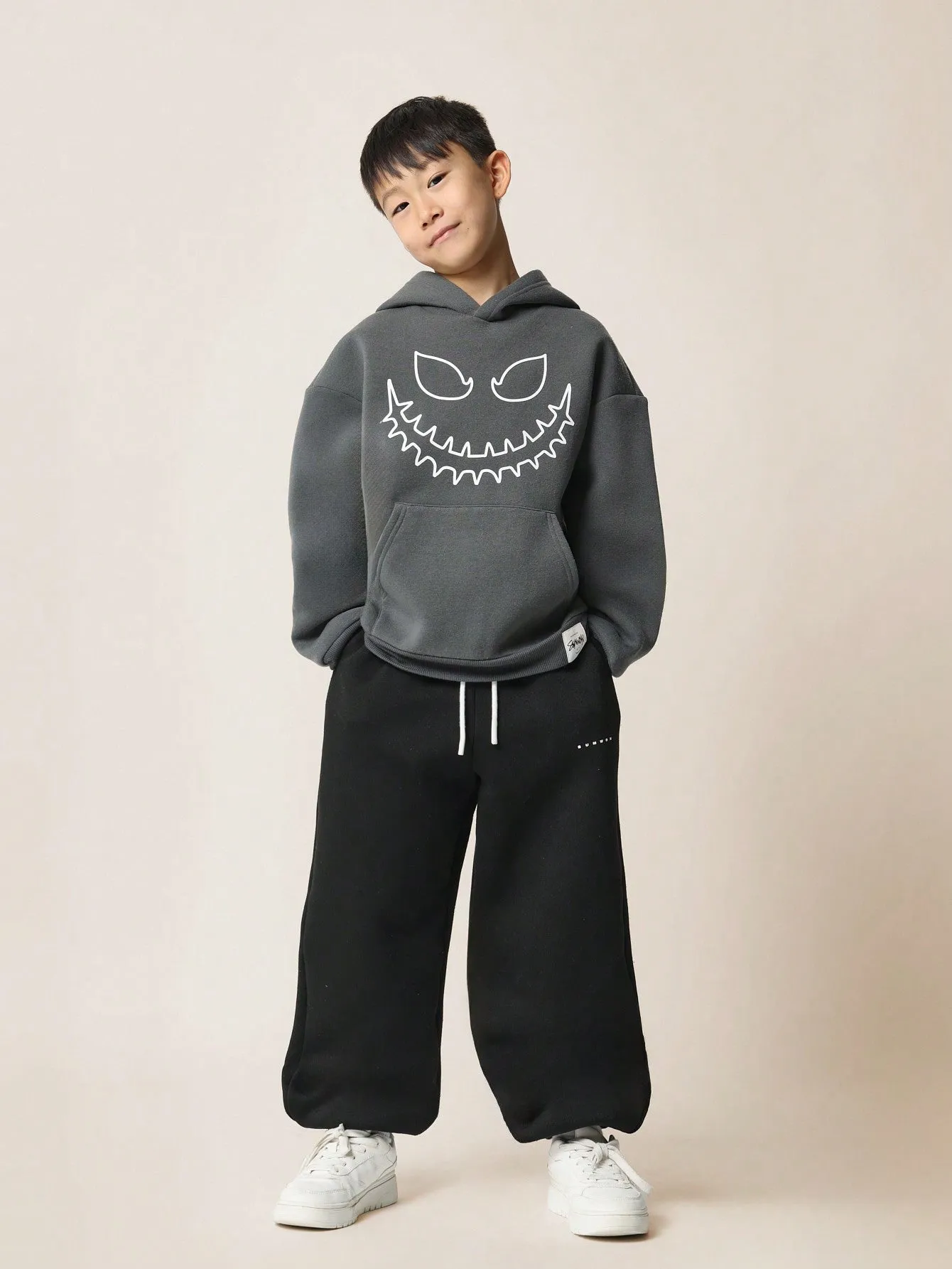 Tween Boys Comfy Regular Fit Overhead Hoodie With Graphic Print