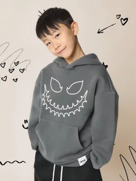 Tween Boys Comfy Regular Fit Overhead Hoodie With Graphic Print