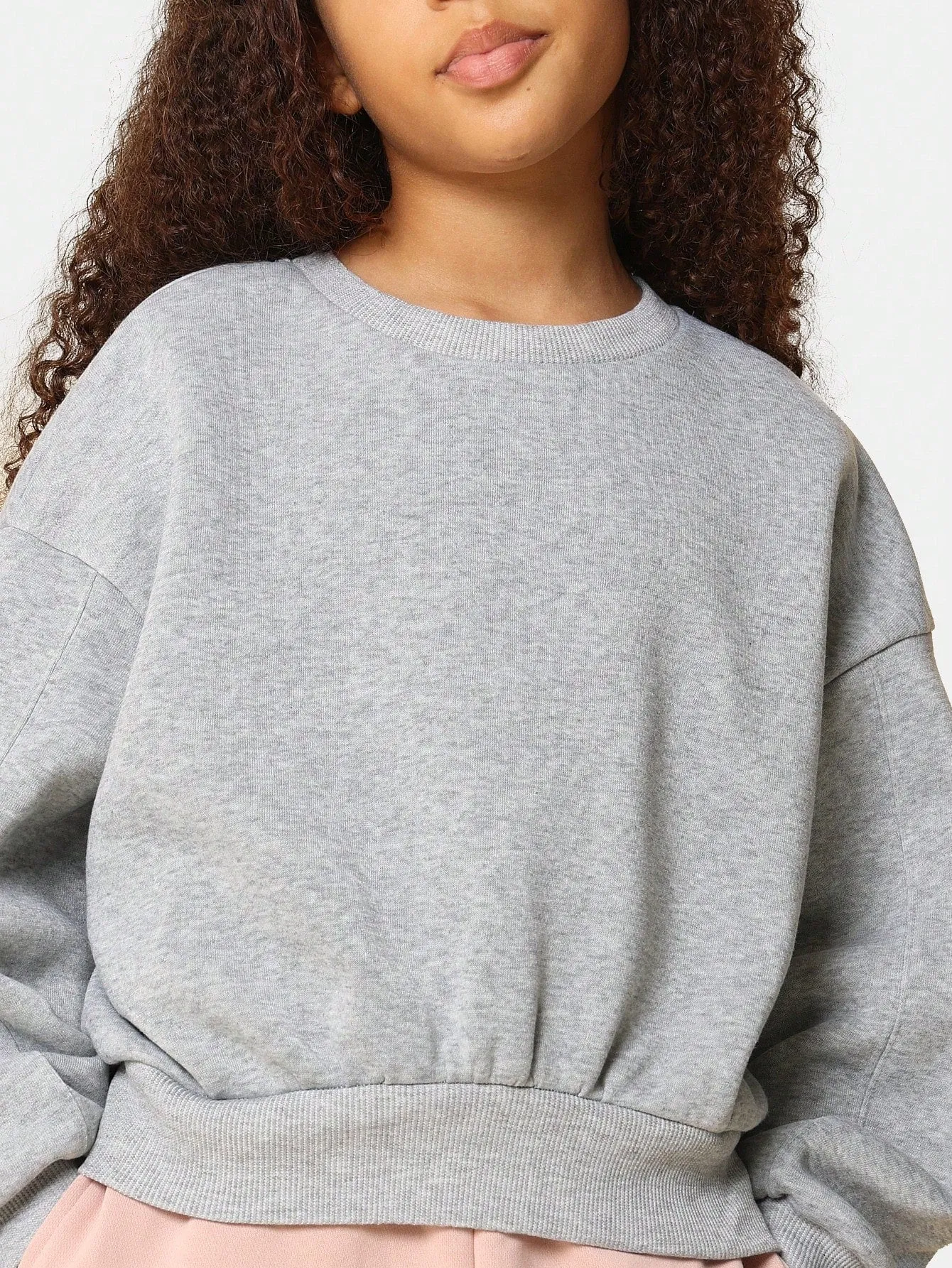 Tween Girls Regular Fit Vintage Grey Sweatshirt