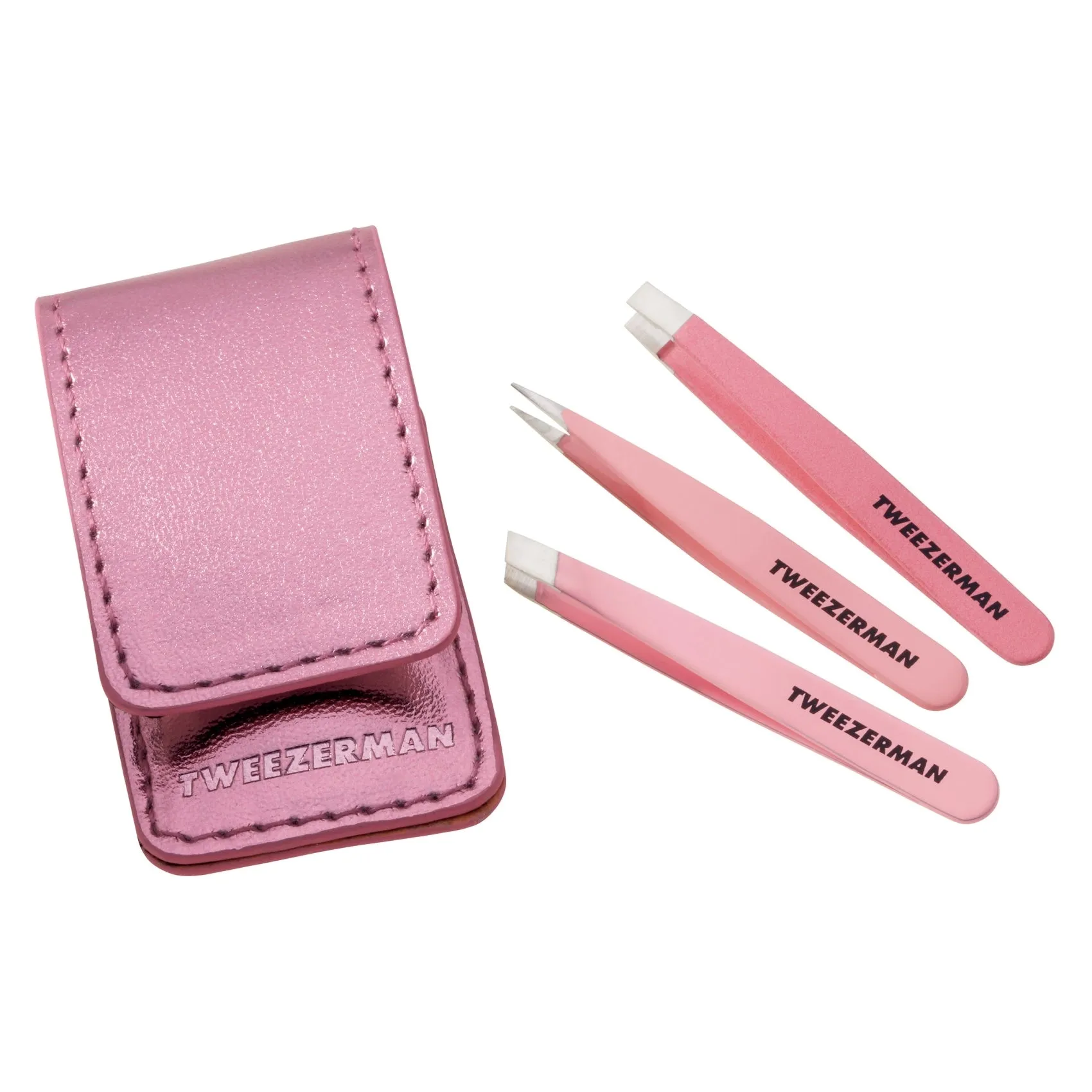 Tweezerman Micro Mini Perfection Tweezer Set – Pink