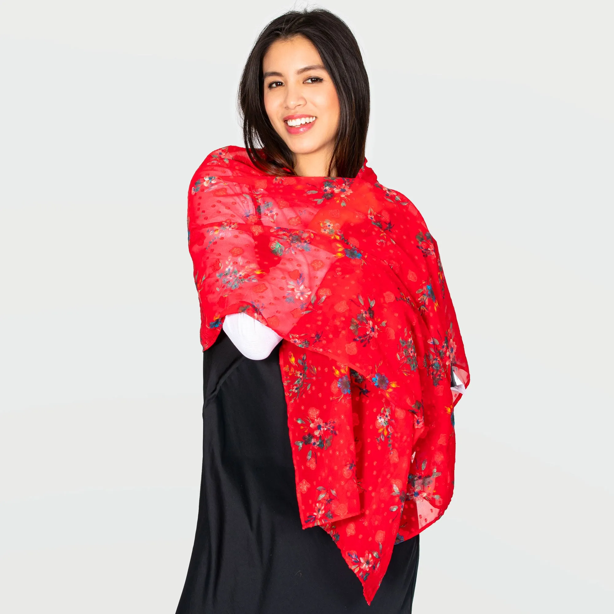 Twist Lightweight Printed Shawl