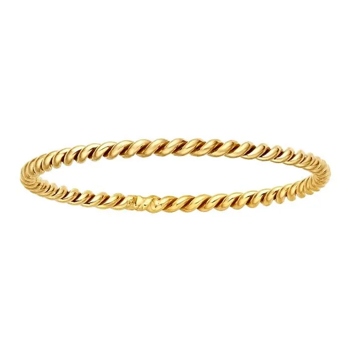 Twisted Rope Tiny Gold Fill Ring