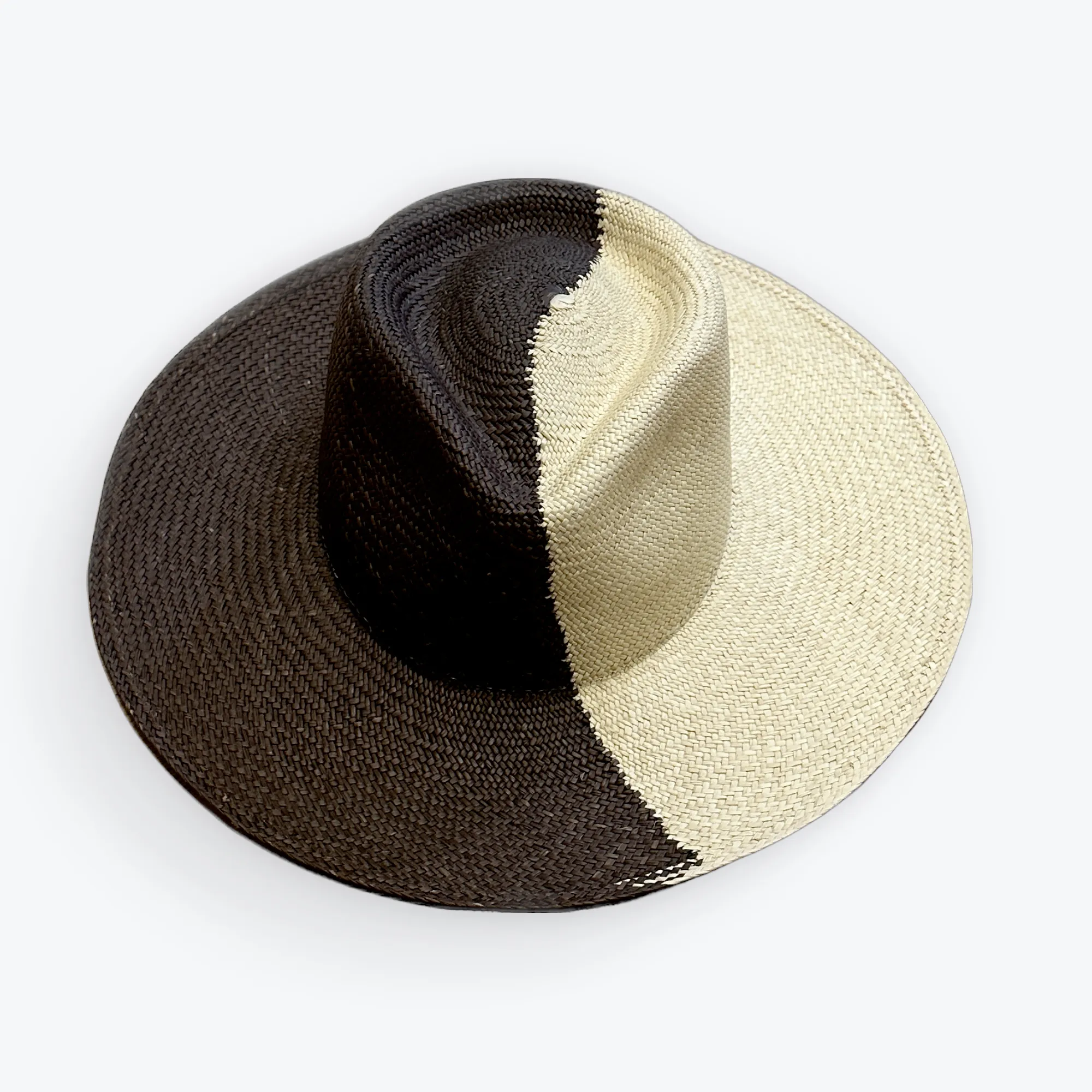 TWO-TONE STRAW HAT