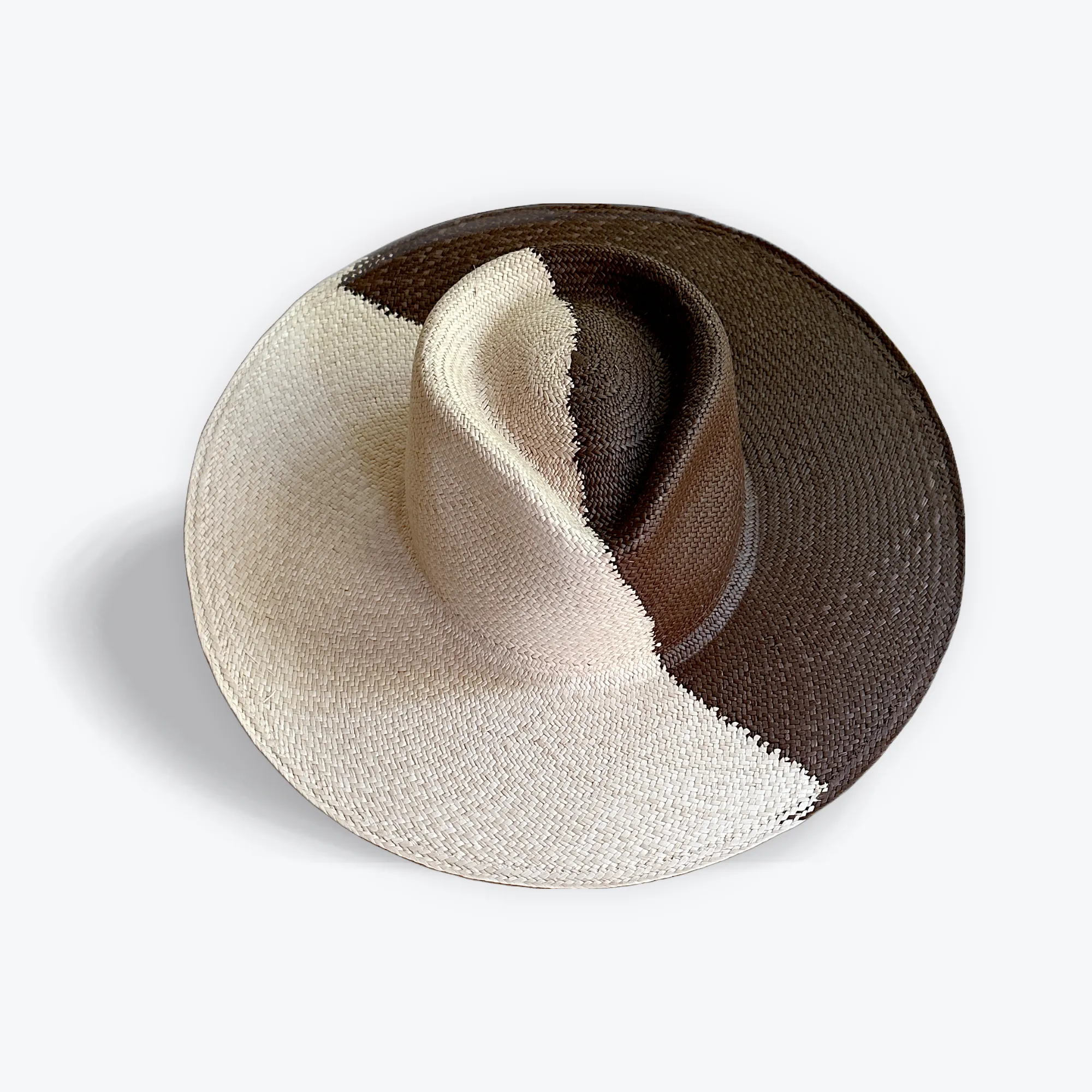 TWO-TONE STRAW HAT