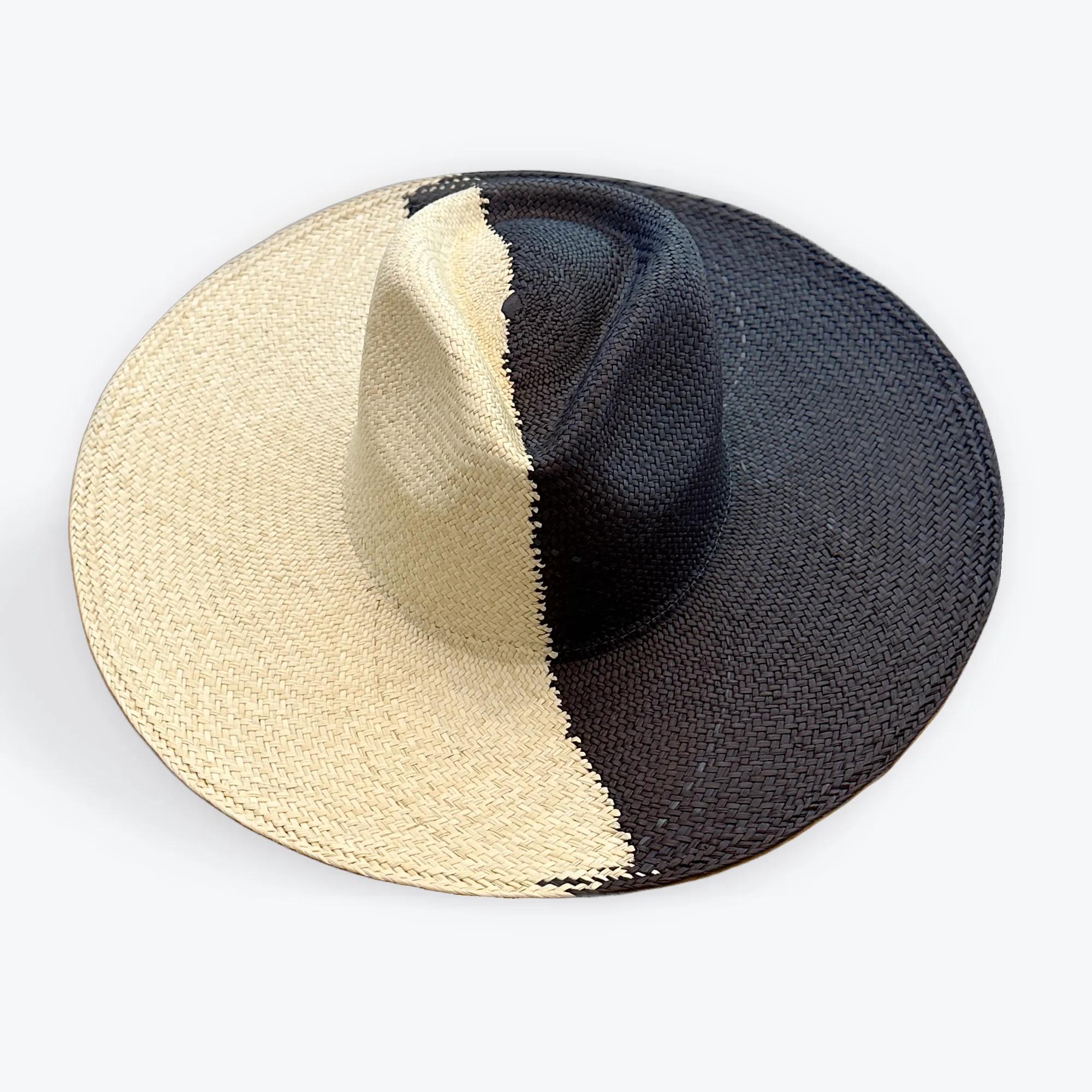 TWO-TONE STRAW HAT