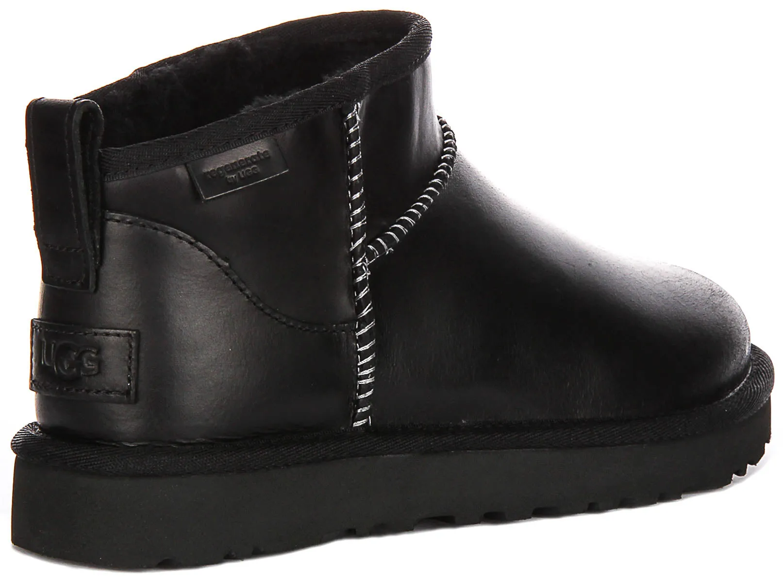 Ugg Australia Ultra Mini Leather In Black For Women