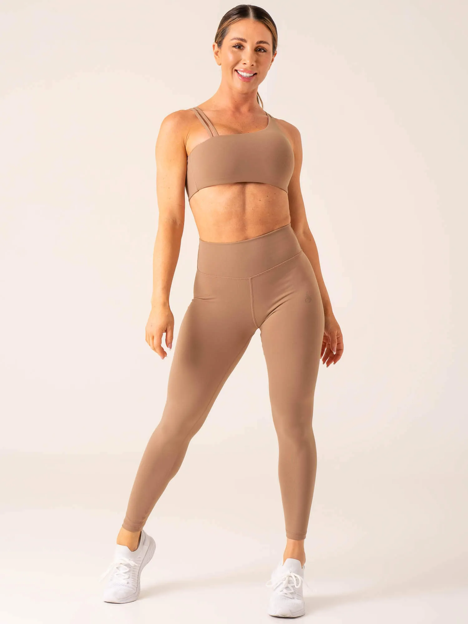 Unstoppable High Waisted Scrunch Leggings - Mocha