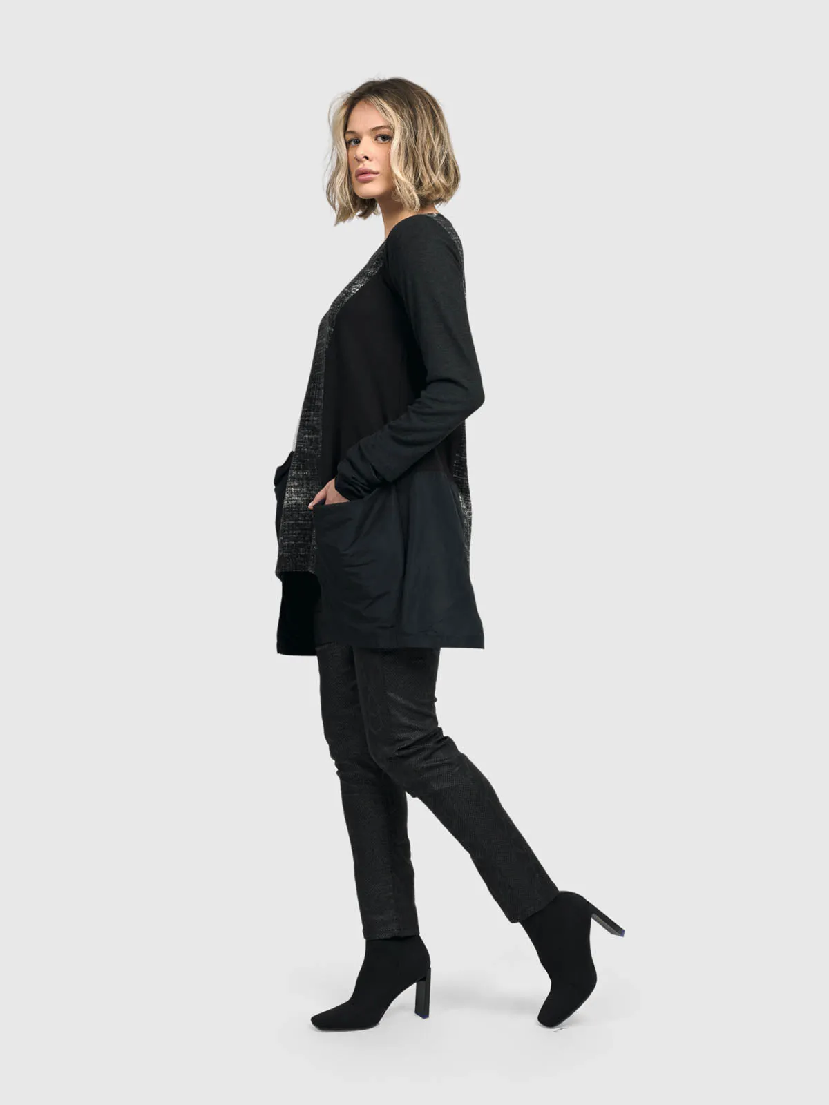 Urban Mixed Pocket Tunic, Fog