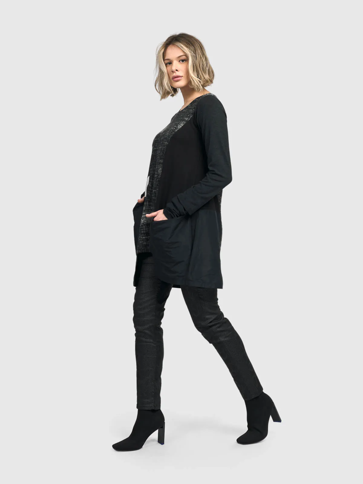 Urban Mixed Pocket Tunic, Fog