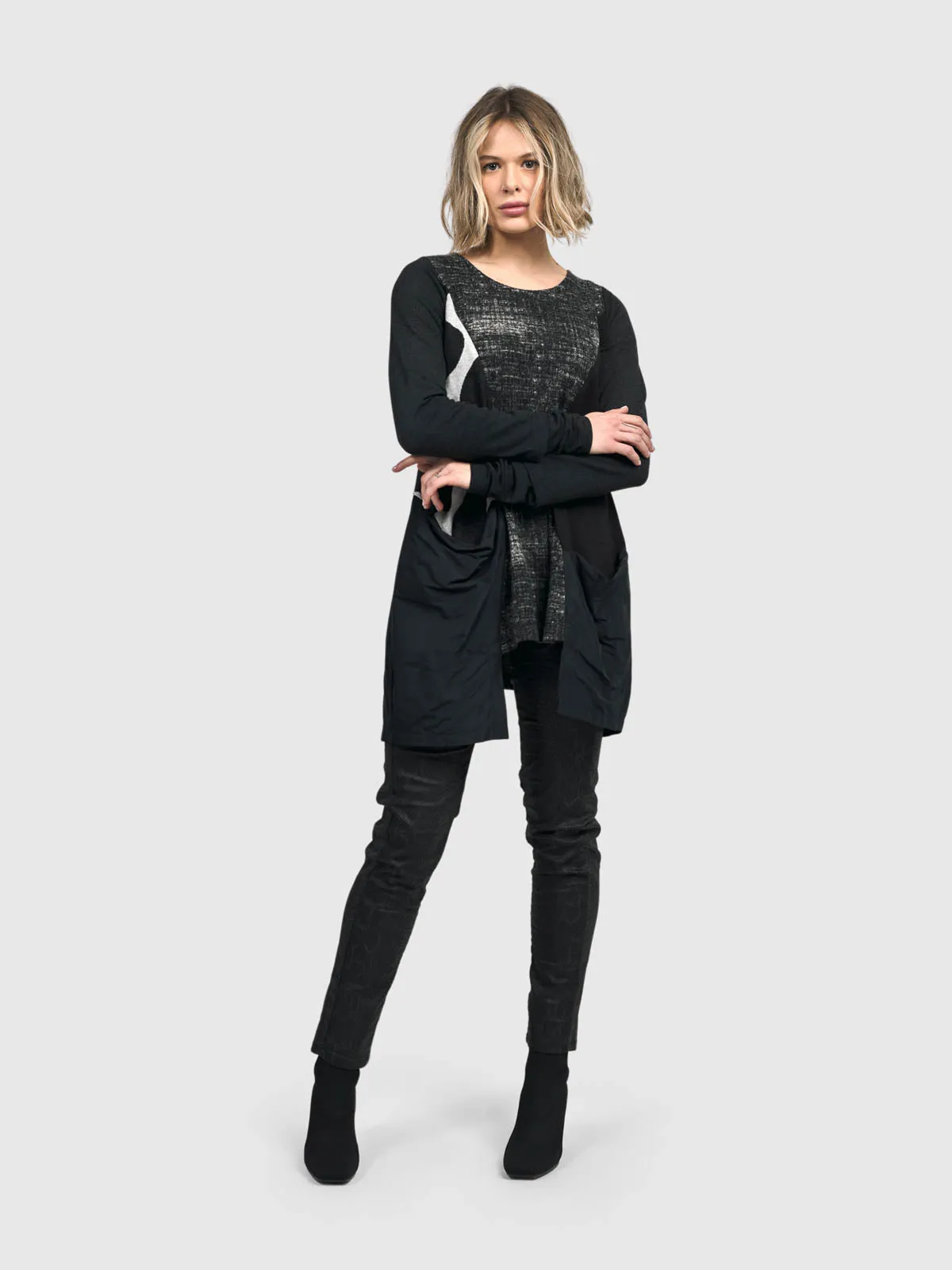 Urban Mixed Pocket Tunic, Fog