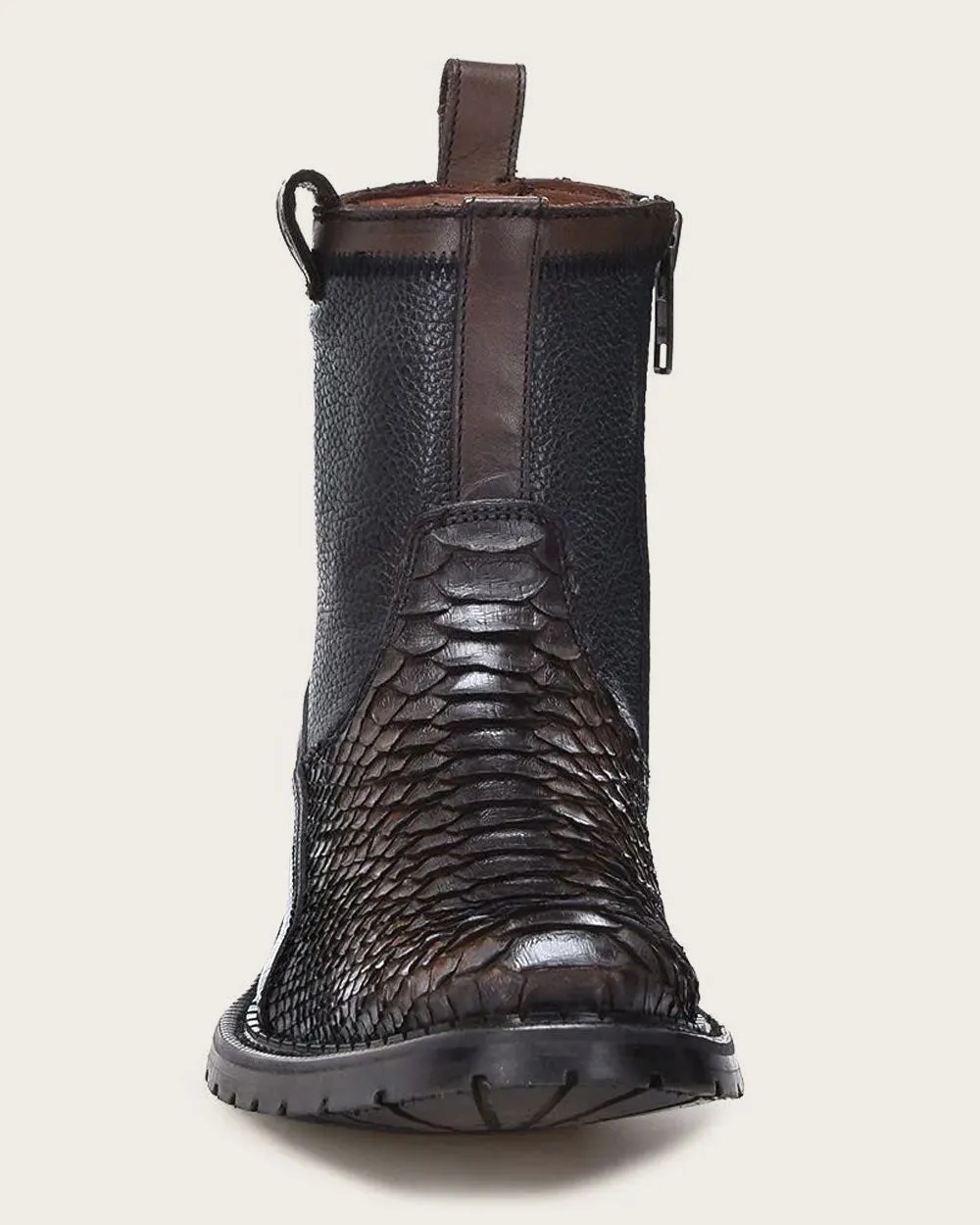 Urban short brown exotic boot