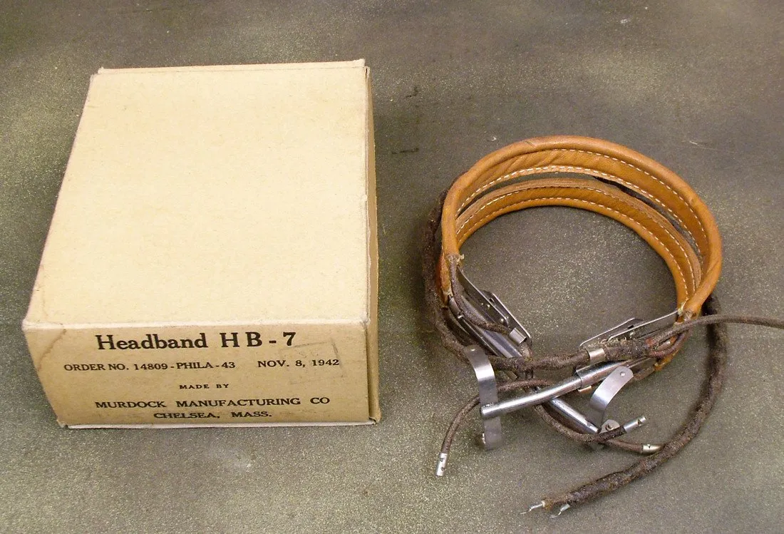 U.S. Headphone Headband HB-7 w/ Original Carton: WW2 (Un-issued)