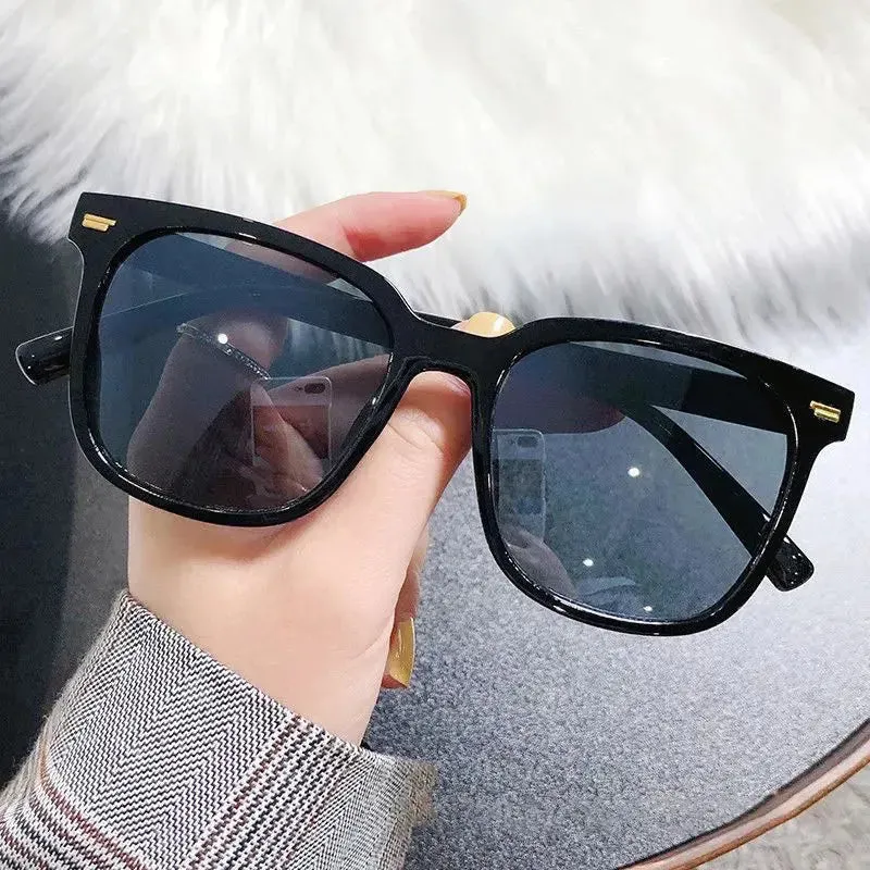 UV400 Protection Street women Eyewear Glasses Summer oversized Square Sunglasses Fashion Sunglasses Vintage Toned Goggles