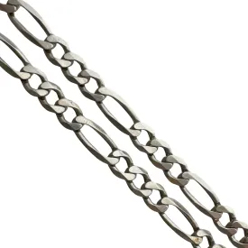 V I N T A G E // three to one figaro / Italy sterling silver figaro chain / 21", 32g