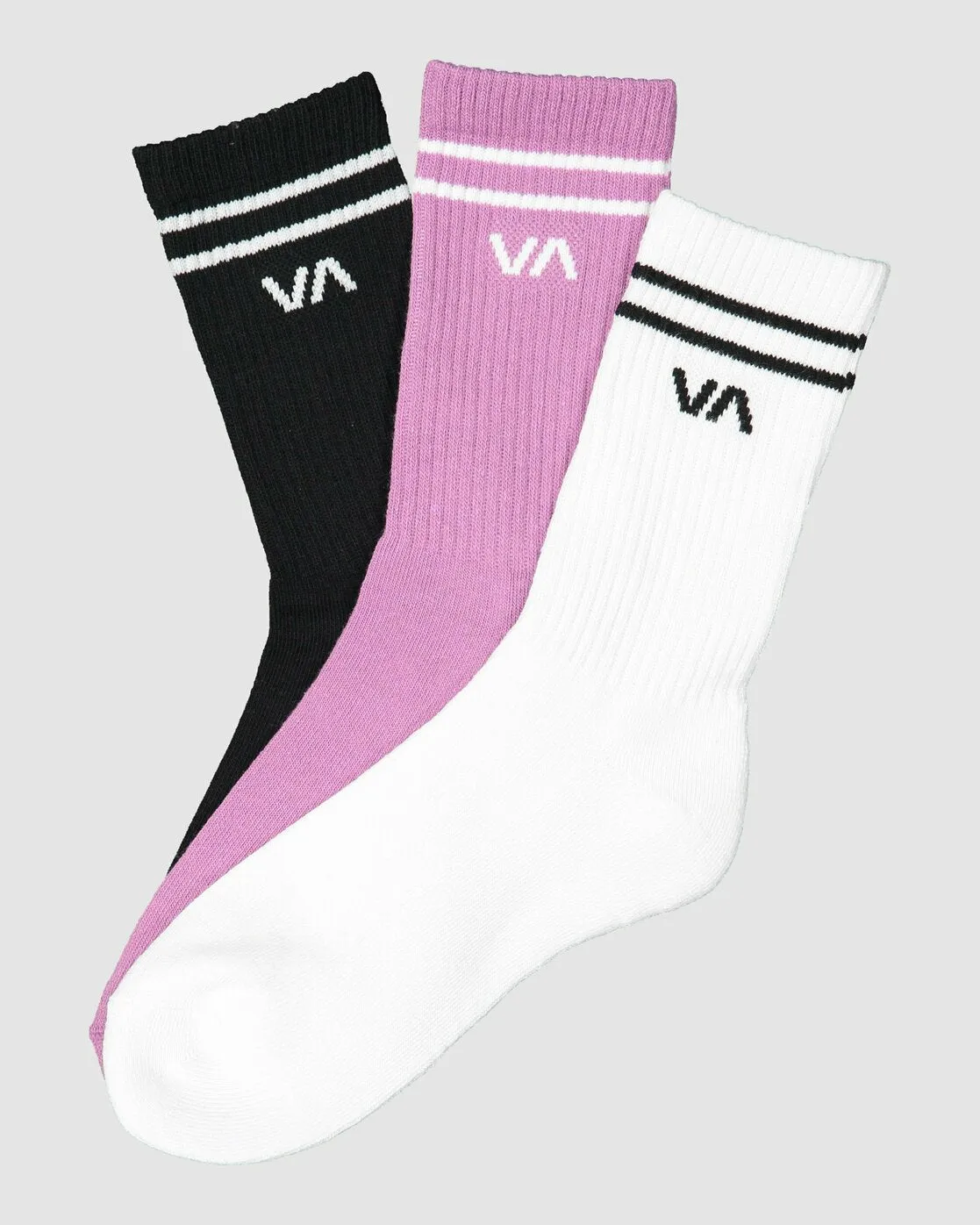 VA Crew Sock 3 Pack - Mulberry