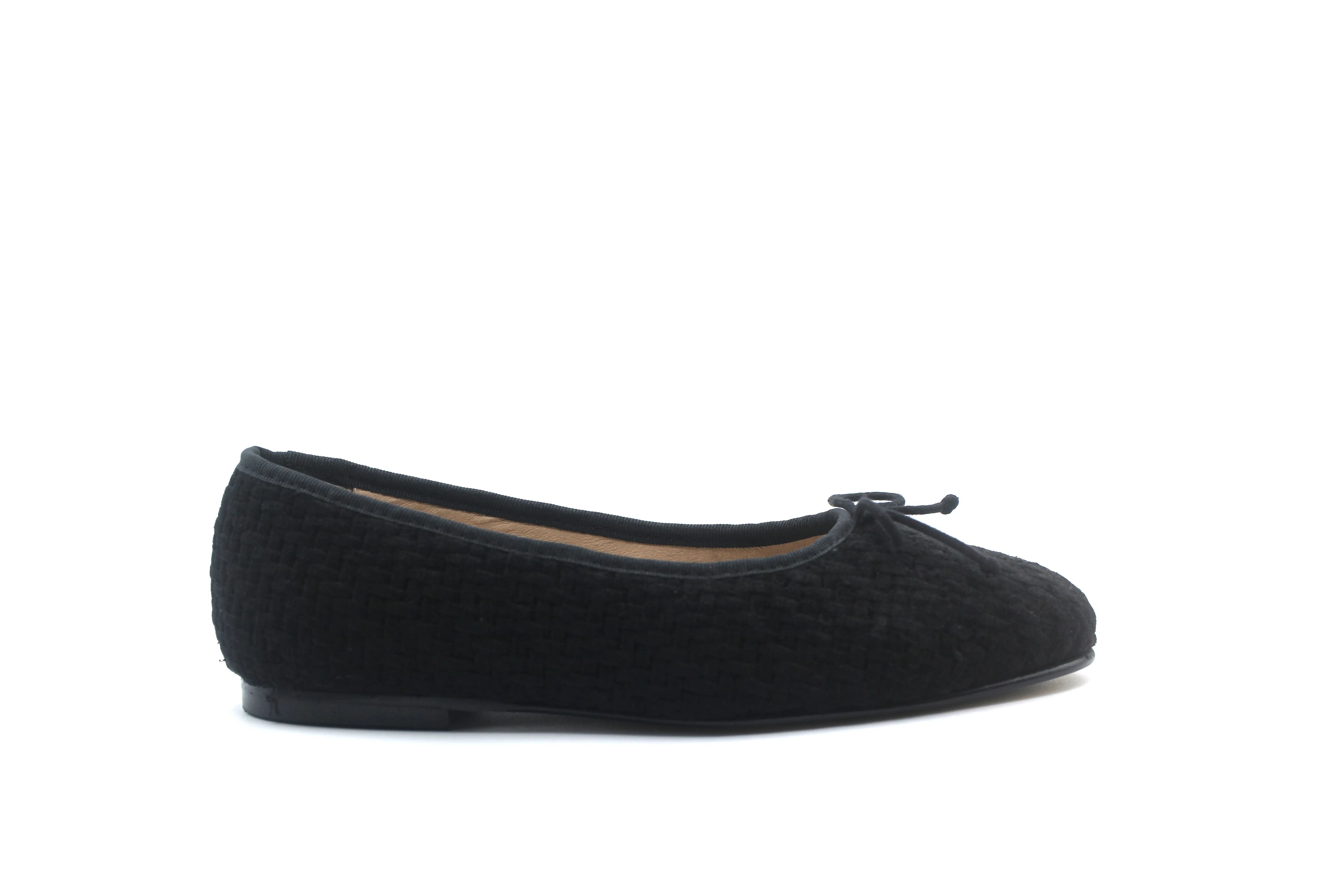 Valencia Braid Velvet Black Ballet Flat