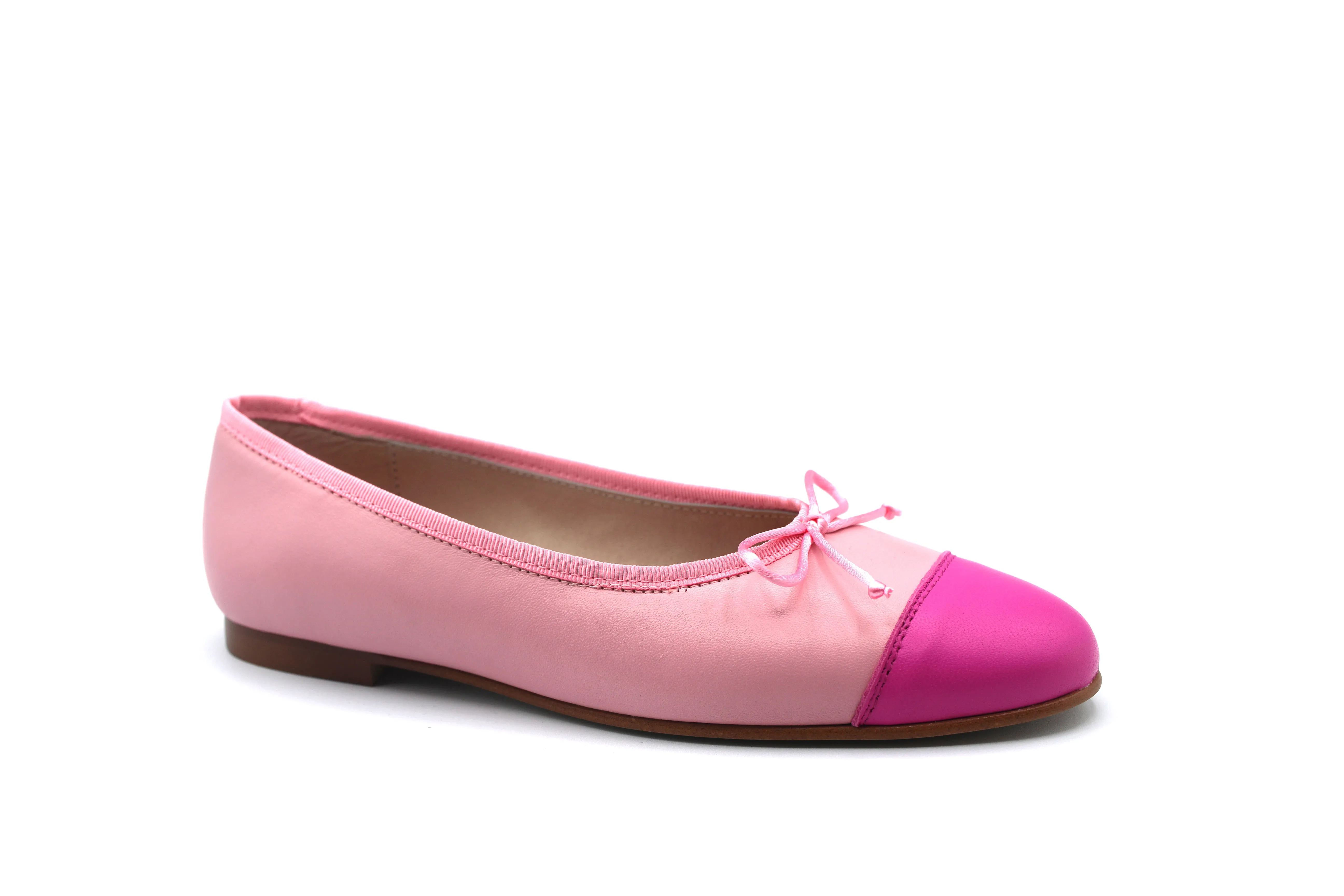 Valencia Pink Cap Toe Ballet Flat