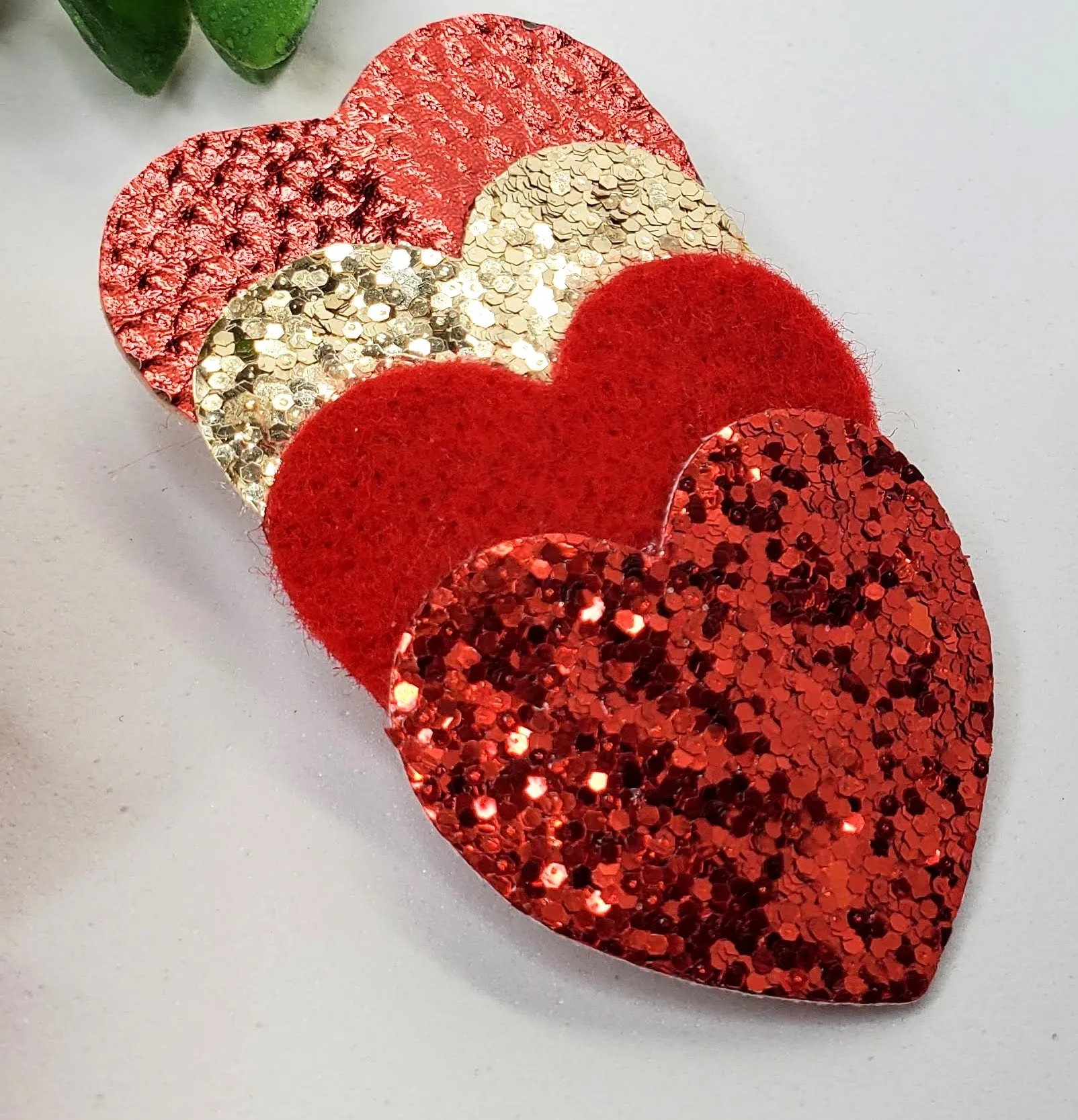 Valentine’s Day heart hair clips