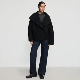 Vashti Wool-Blend Collared Peacoat