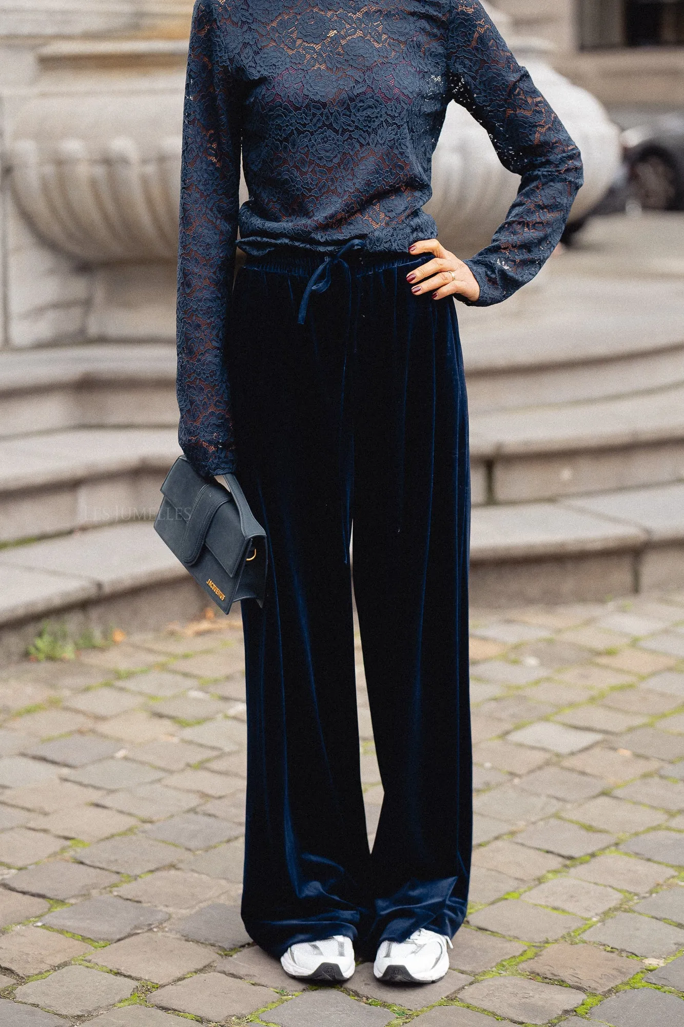 Veda velvet trousers navy